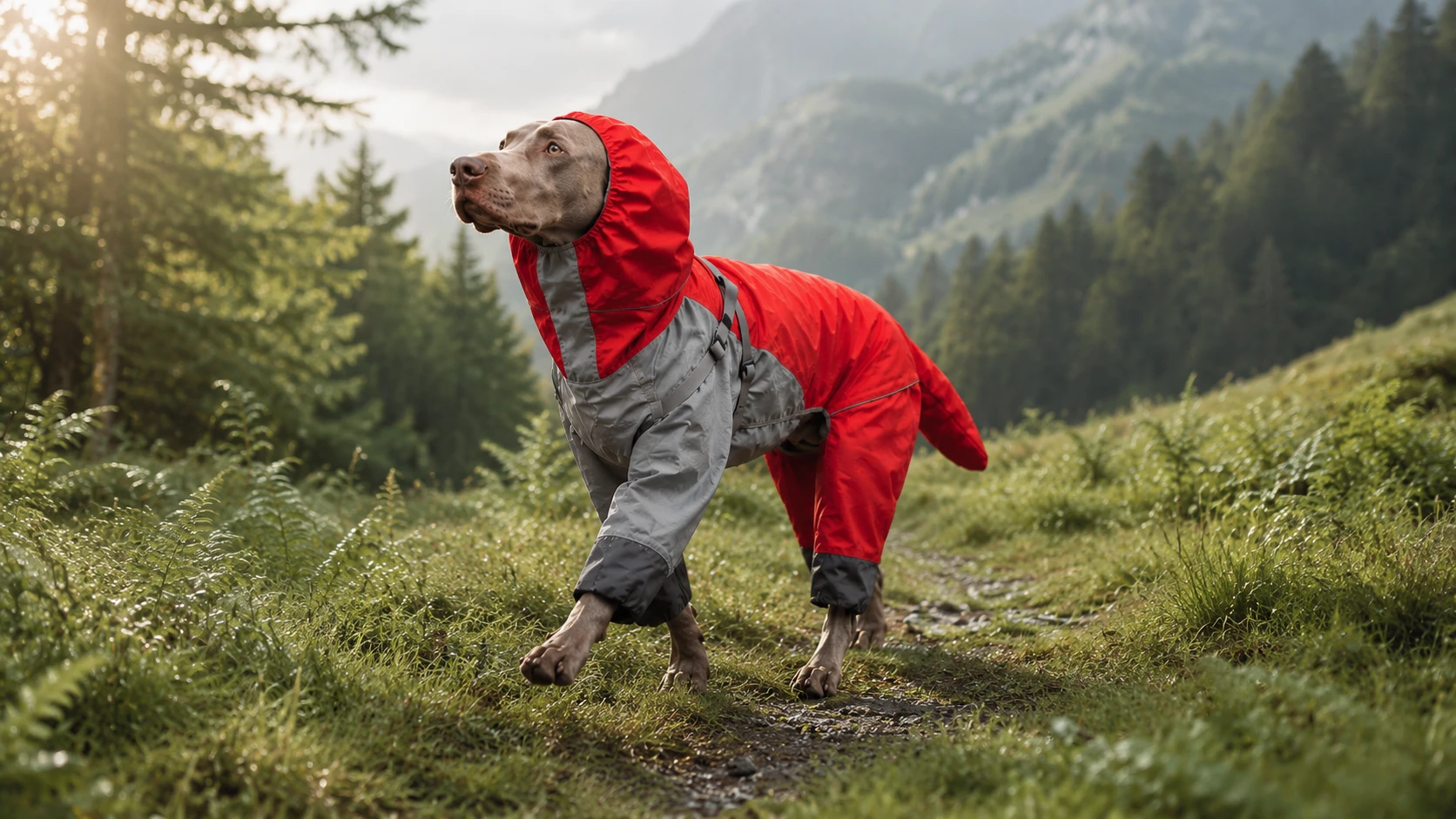 All-Weather Waterproof Raincoat for Large Dogs with Hood · Waterproof & Windproof · GuardHound DOG