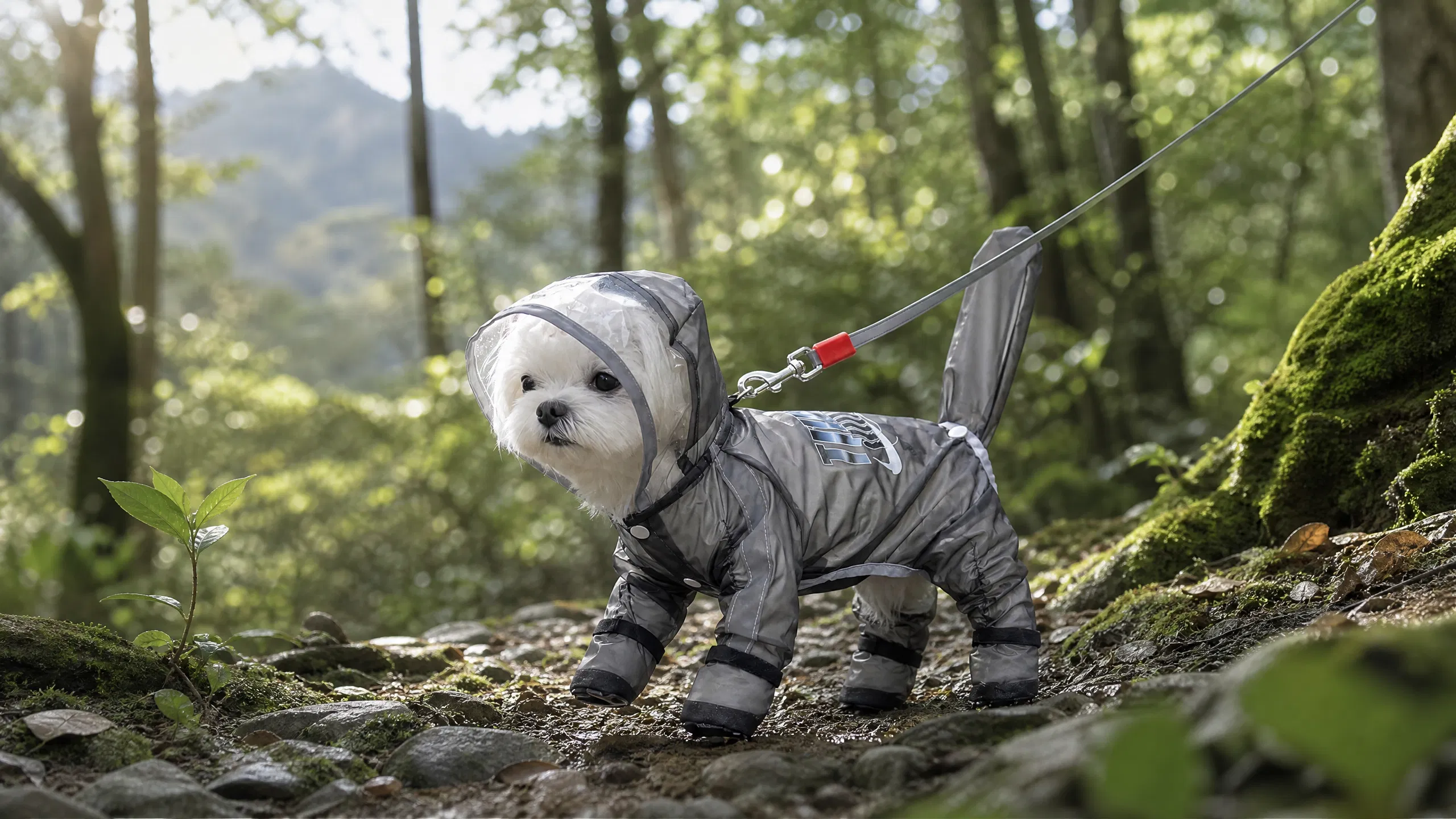 Four-Leg Waterproof Raincoat with Leash Hole · GuardHound DOG