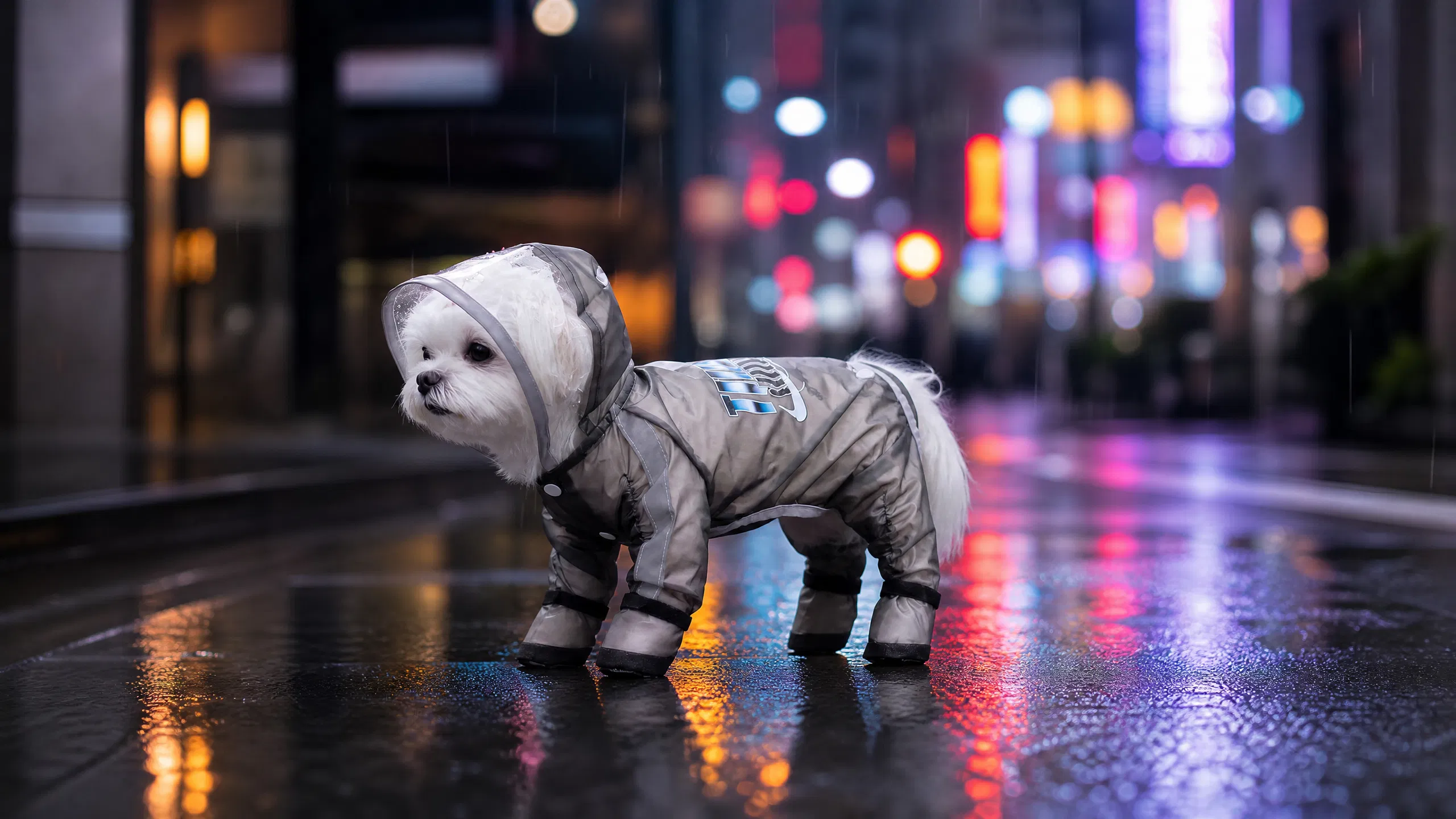 Four-Leg Waterproof Raincoat with Leash Hole · Full-Body Coverage · GuardHound DOG