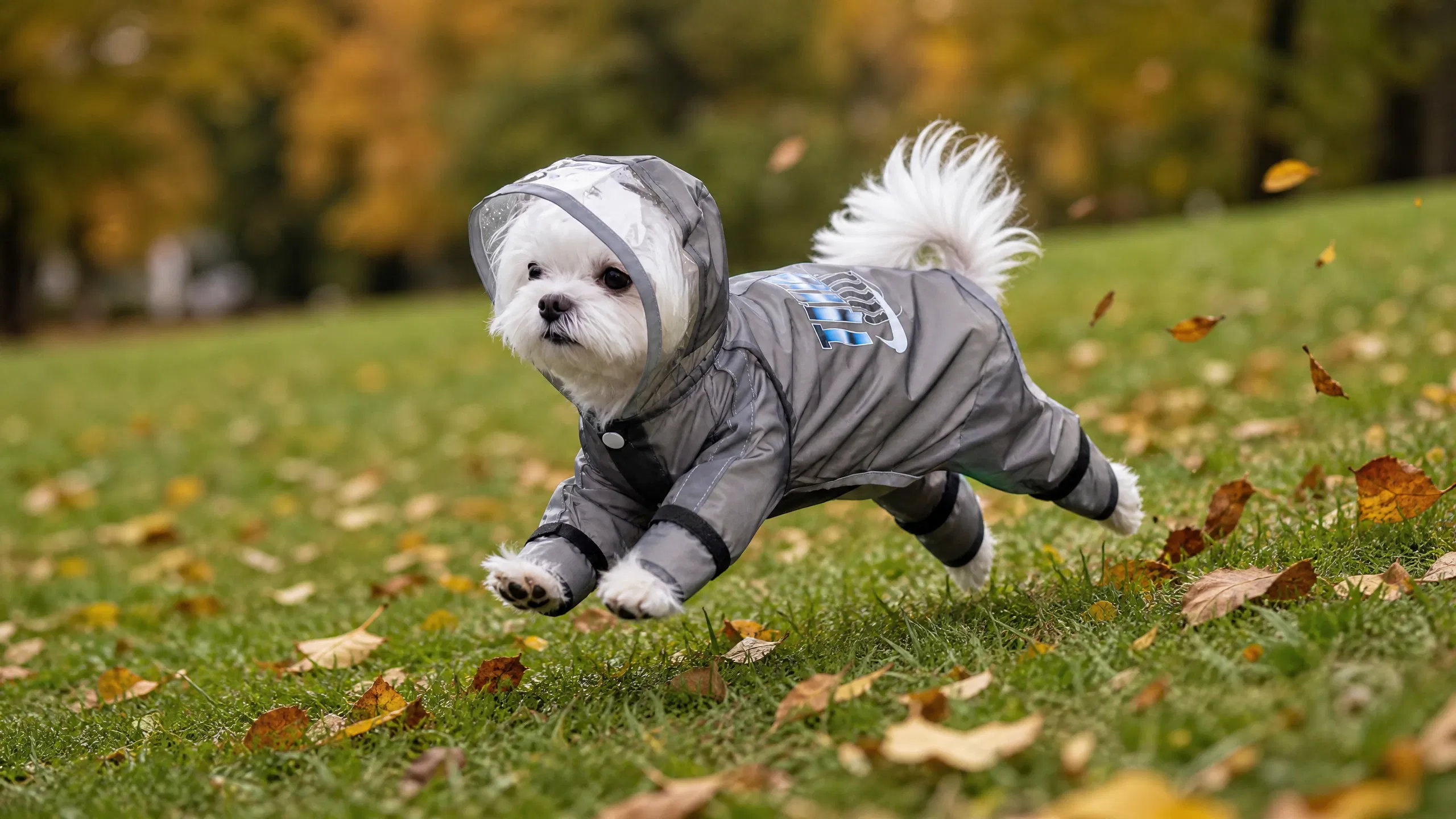 Four-Leg Waterproof Raincoat with Leash Hole · Hook-and-Loop Closures · GuardHound DOG