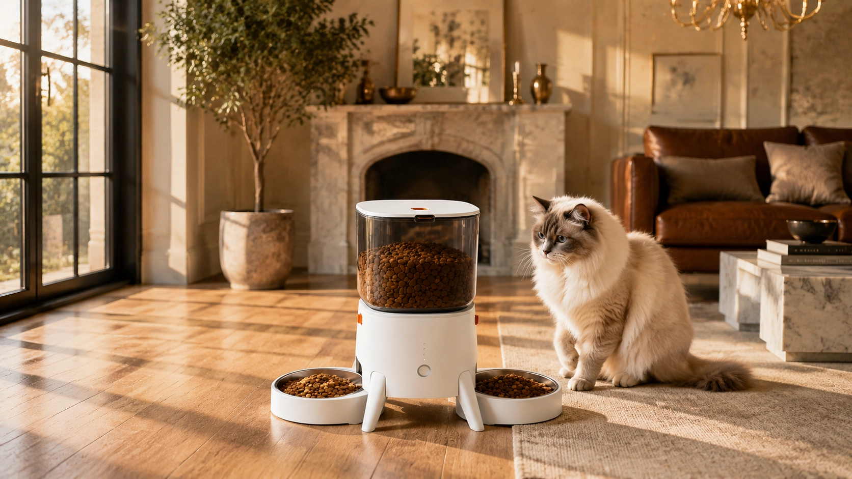 Smart Dual Bowl Automatic Pet Feeder · GuardLynx