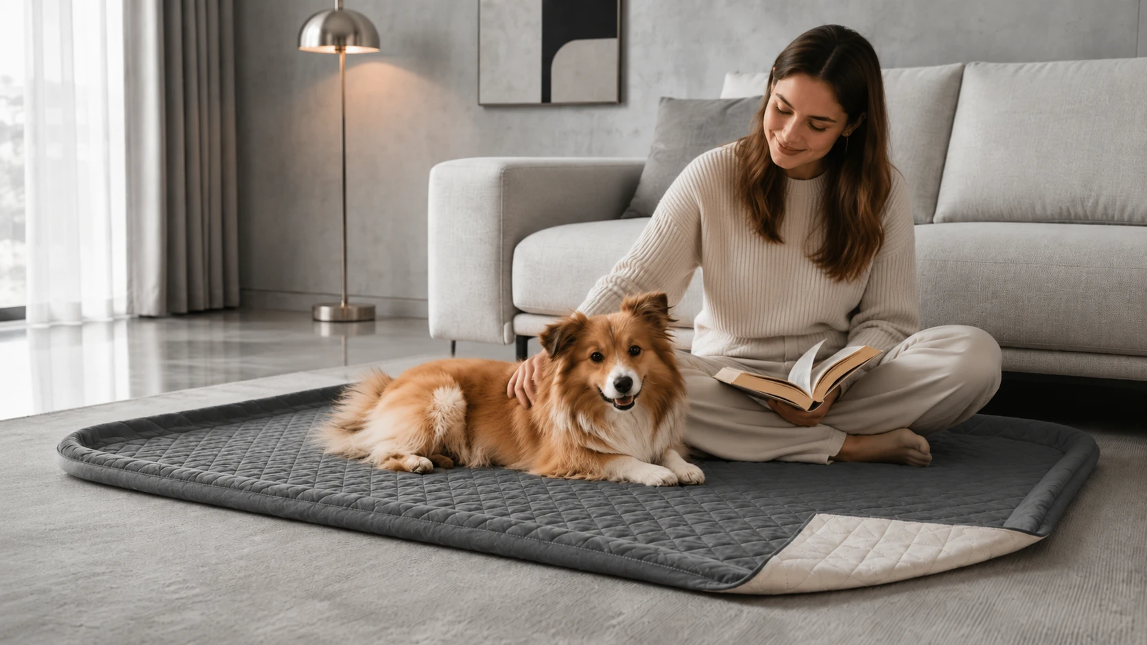 Washable Non-Slip Waterproof Pet Mat · Balcony Leisure Afternoon · GuardHound DOG