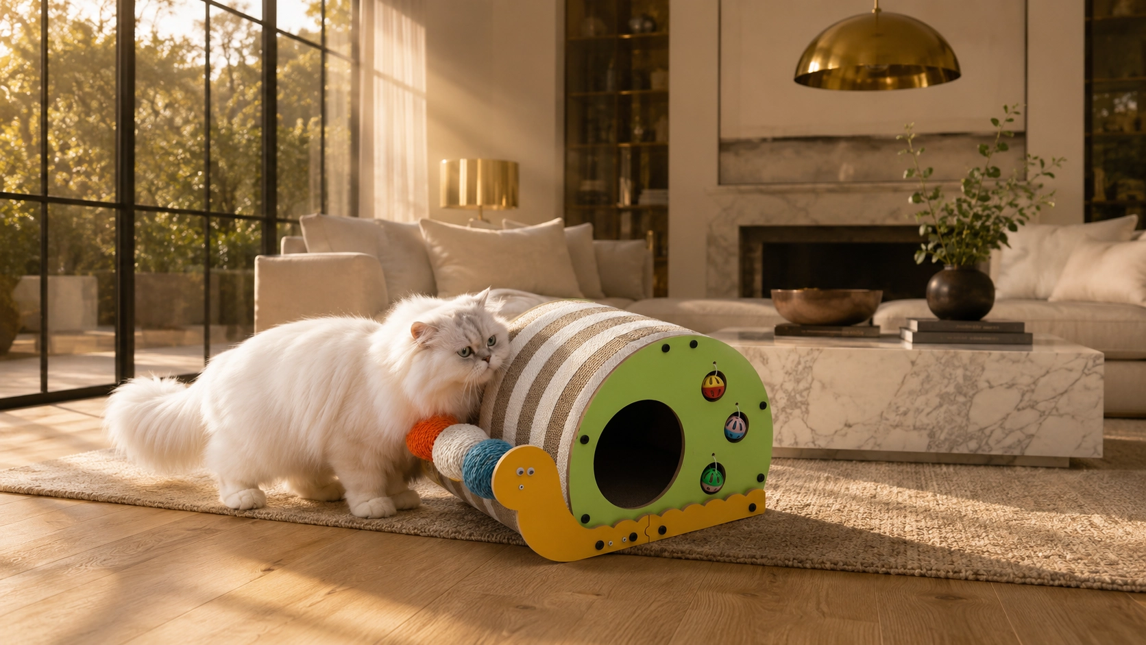 Snail Cat Scratcher & Bed Combo · Adorable Snail Shape · GuardLynx