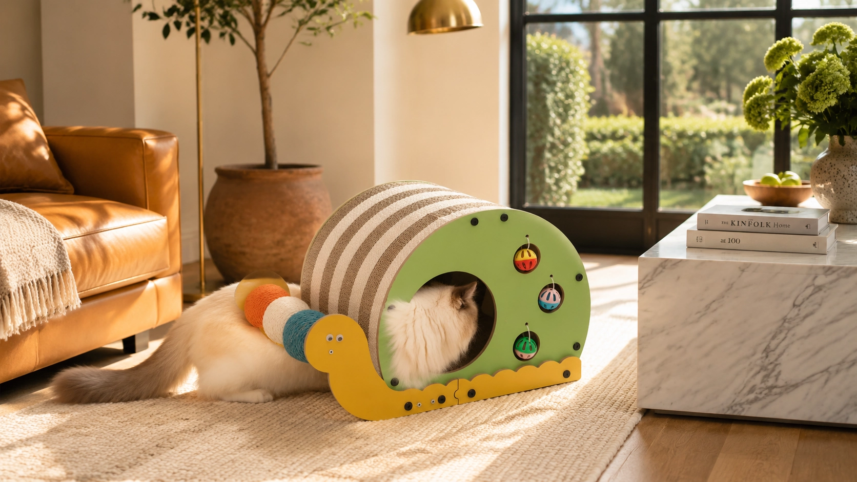 Snail Cat Scratcher & Bed Combo · Hideaway Resting Cave · GuardLynx