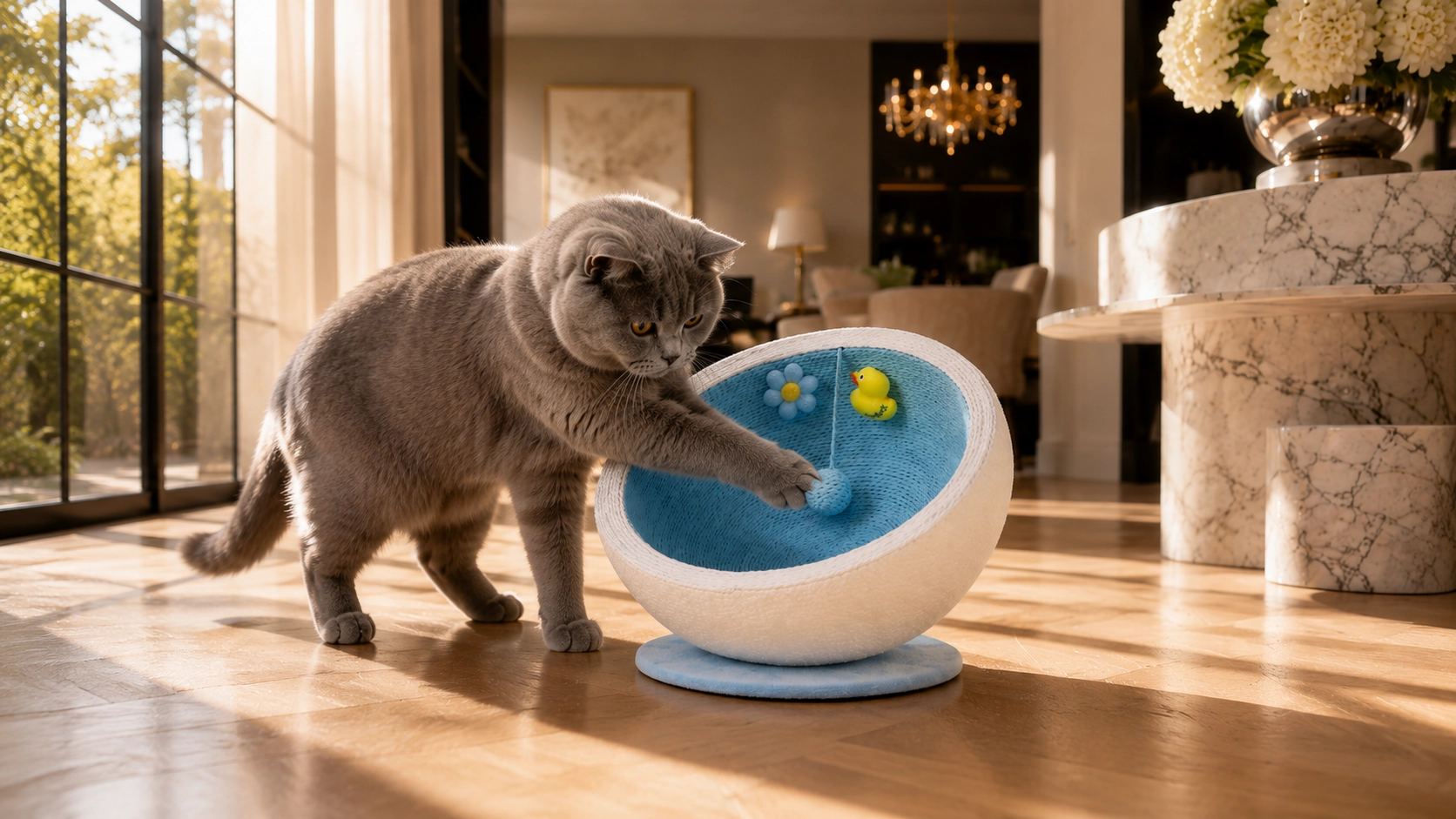 Semi-Eggshell Cat Cave Bed · GuardLynx