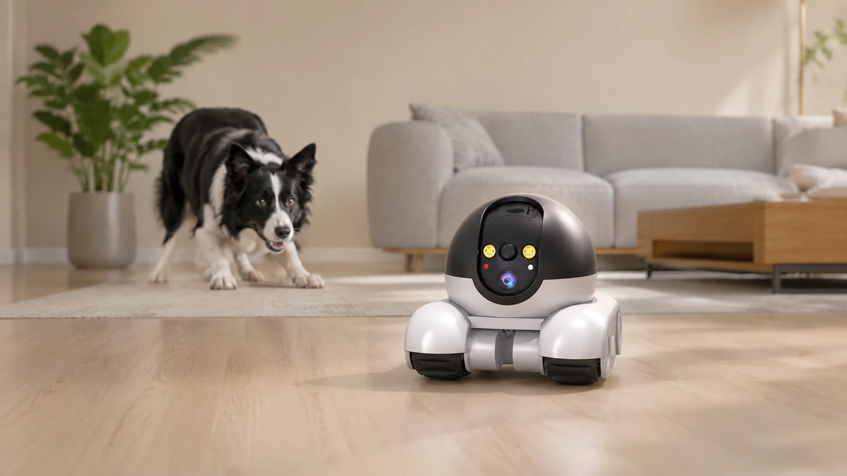Dual-Lens Smart Pet Companion Robot · GuardHound DOG