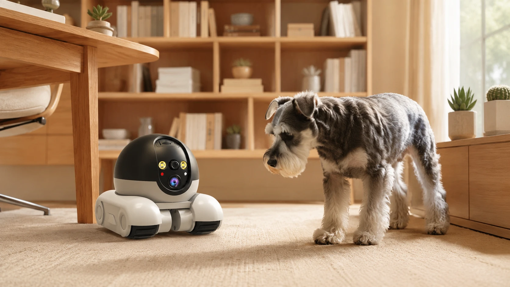 Dual-Lens Smart Pet Companion Robot · Dual-Lens HD Clarity · GuardHound DOG