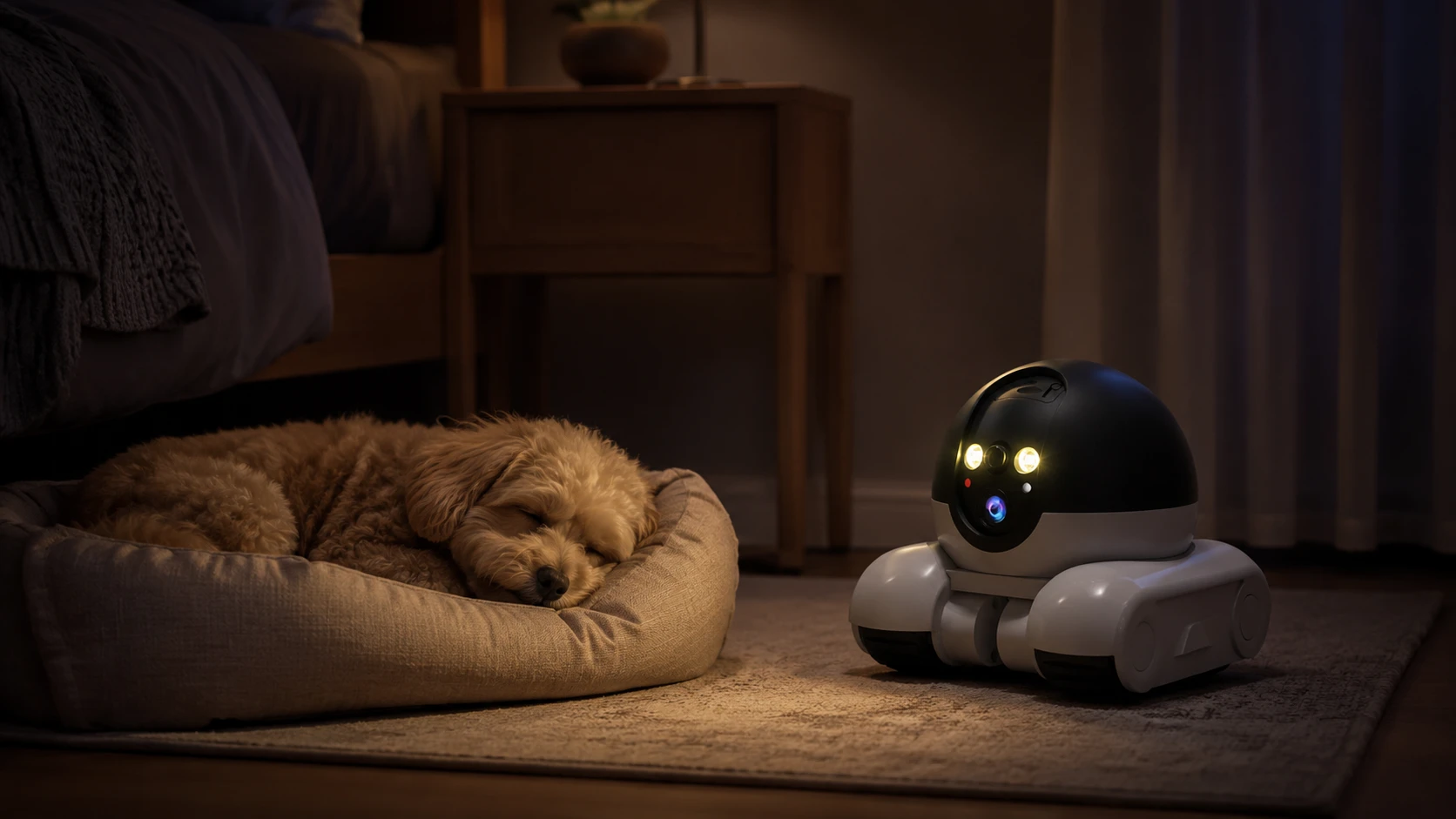 Dual-Lens Smart Pet Companion Robot · Night Vision Monitoring · GuardHound DOG