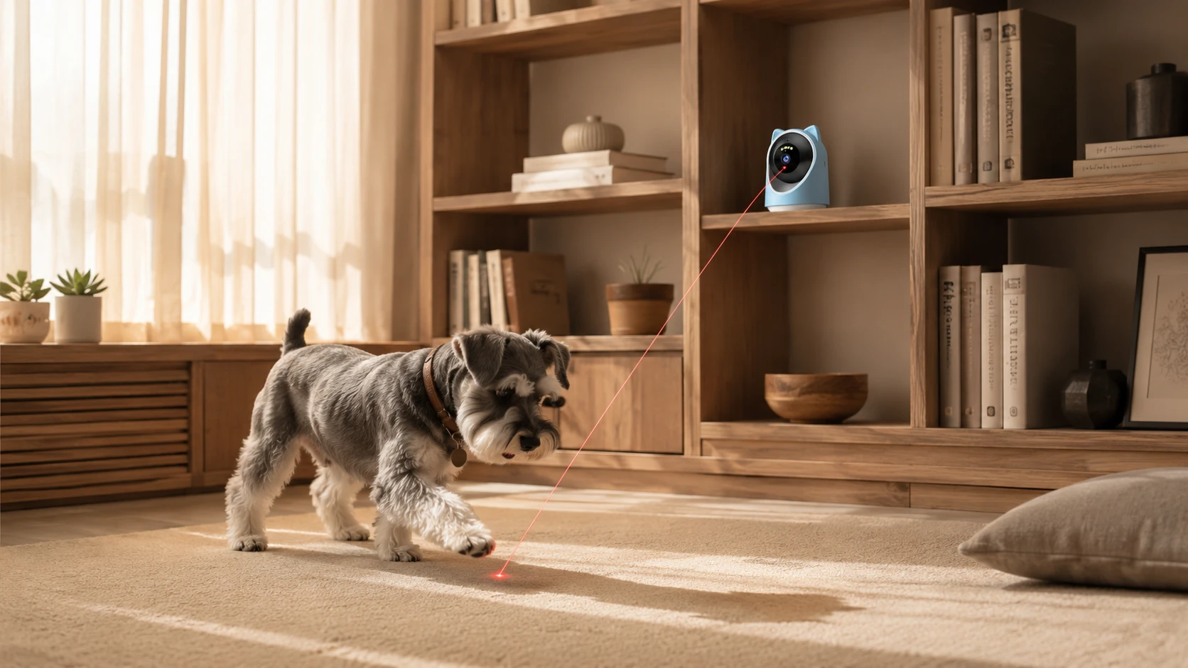 Cat Ear AI Pet Monitor with Laser Toy · GuardHound DOG