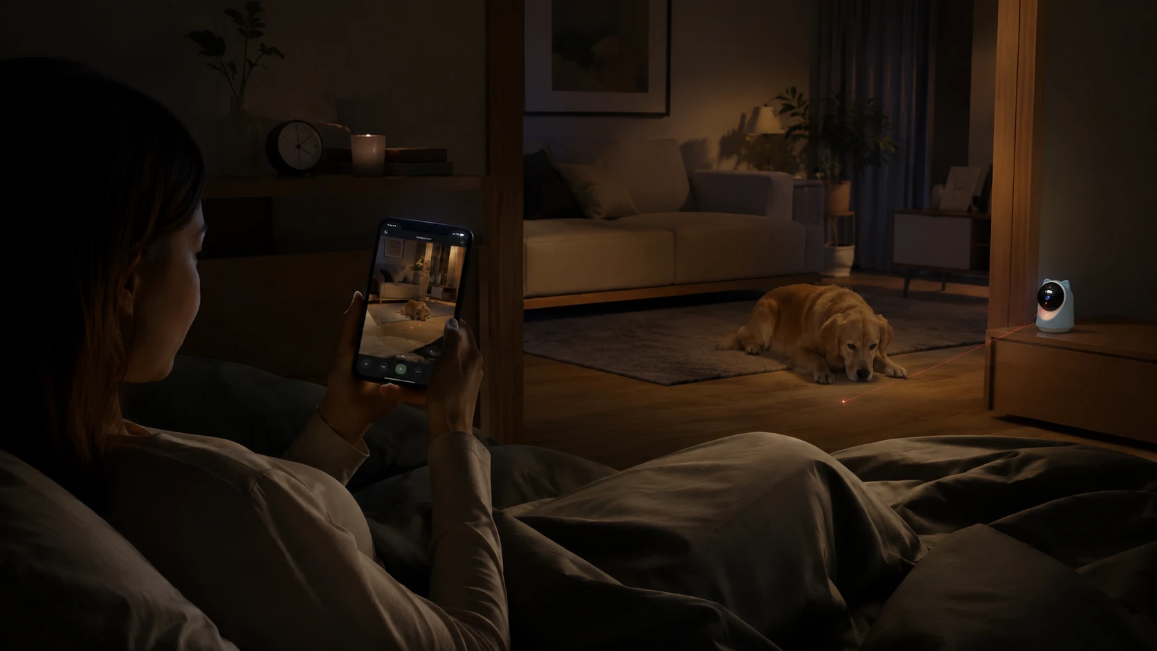 Cat Ear AI Pet Monitor with Laser Toy · Bedroom Night Guard · GuardHound DOG