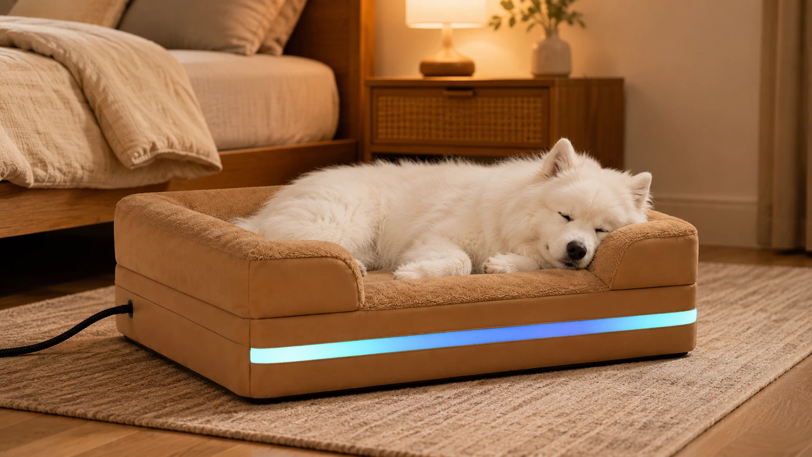 Scratch-Resistant Smart Thermostat Pet Sofa Bed · High-Sided Security · GuardHound DOG