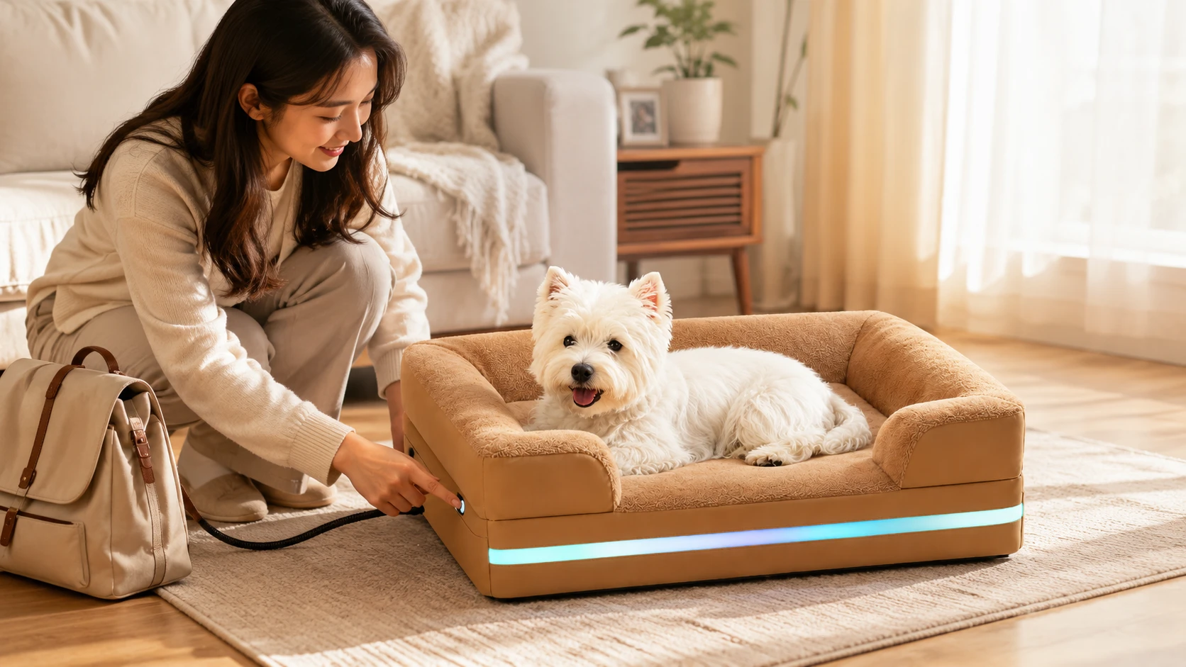 Scratch-Resistant Smart Thermostat Pet Sofa Bed · Afternoon Reading Nook · GuardHound DOG