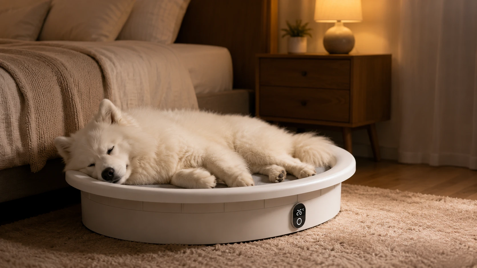 Smart Thermostatic Weighing Pet Bed · Digital Temperature Control · GuardHound DOG