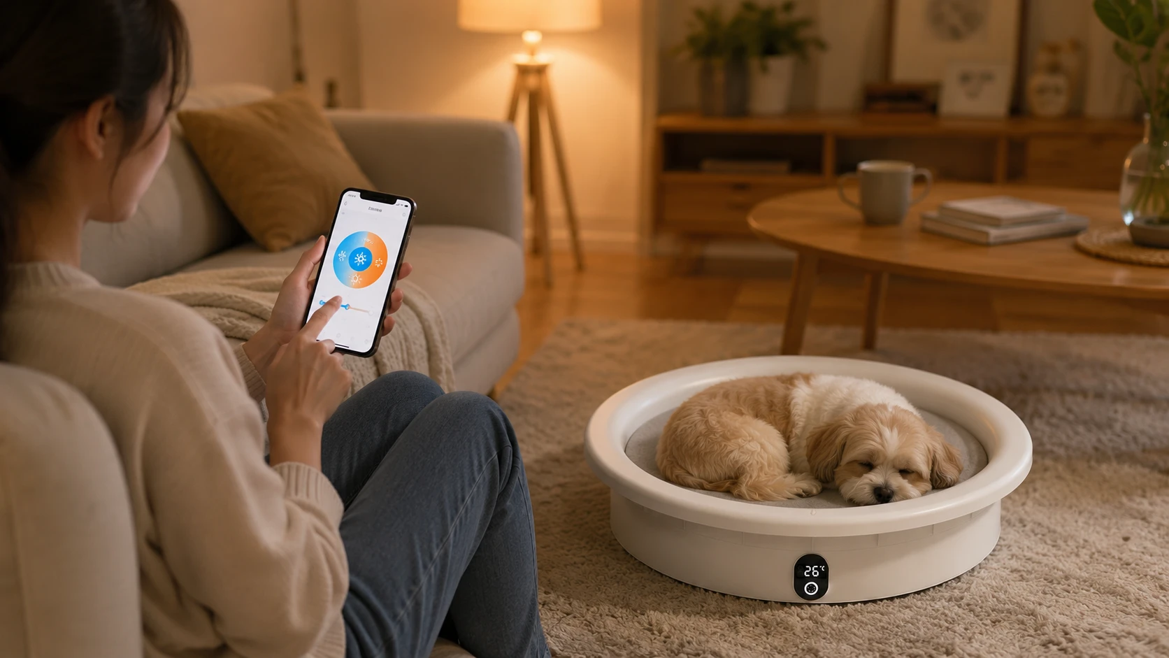 Smart Thermostatic Weighing Pet Bed · German Shepherd Afternoon Nap · GuardHound DOG