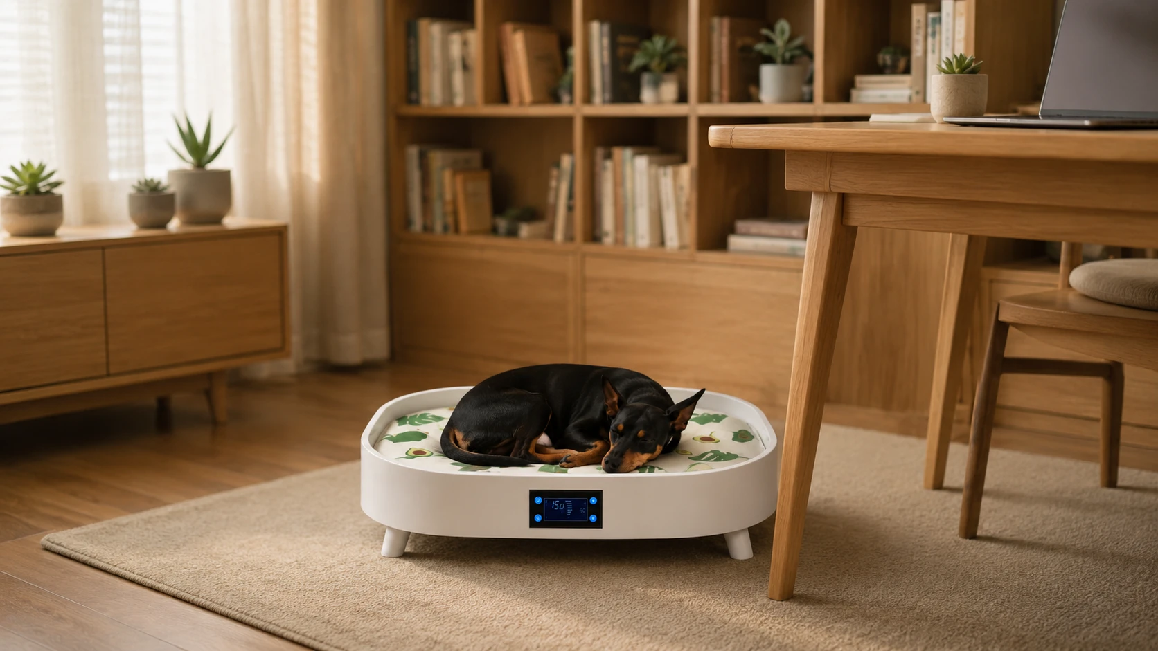 Smart Temp Pet Bed · Smart Temperature Control · GuardHound DOG