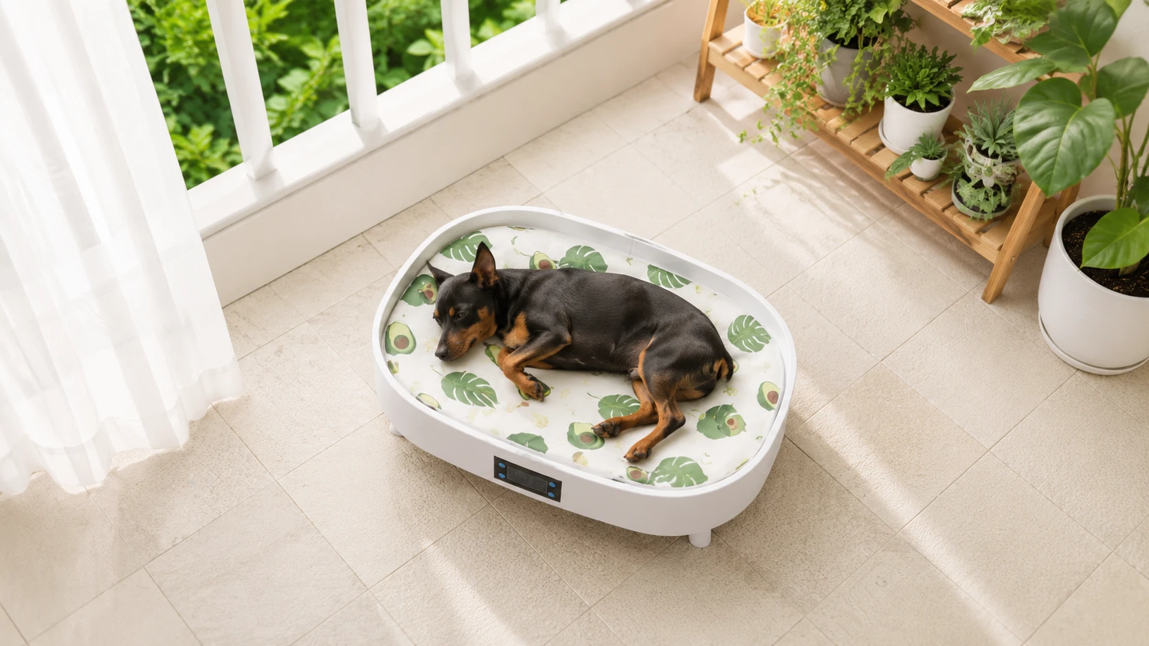 Smart Temp Pet Bed · Elevated Pet Bowl Design · GuardHound DOG