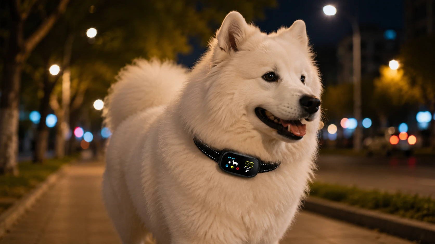 Color Screen Anti-Bark Training Collar · Reflective Strips · GuardHound DOG