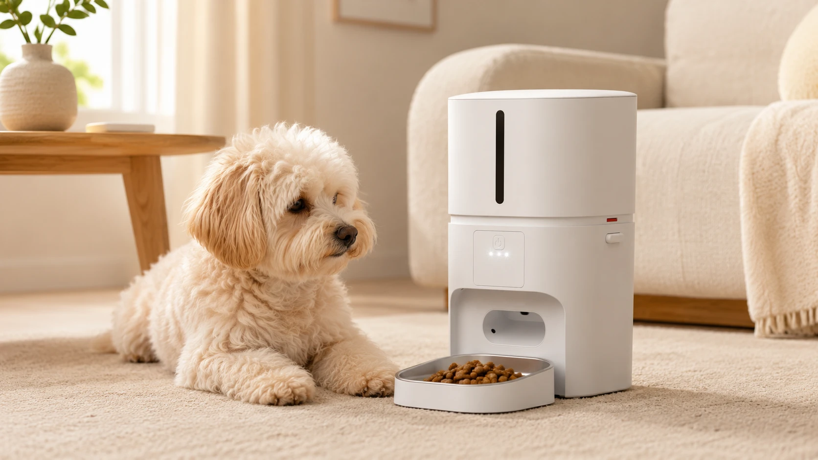 GuardHound Smart Automatic Pet Feeder · Morning Kitchen Feeding · GuardHound DOG