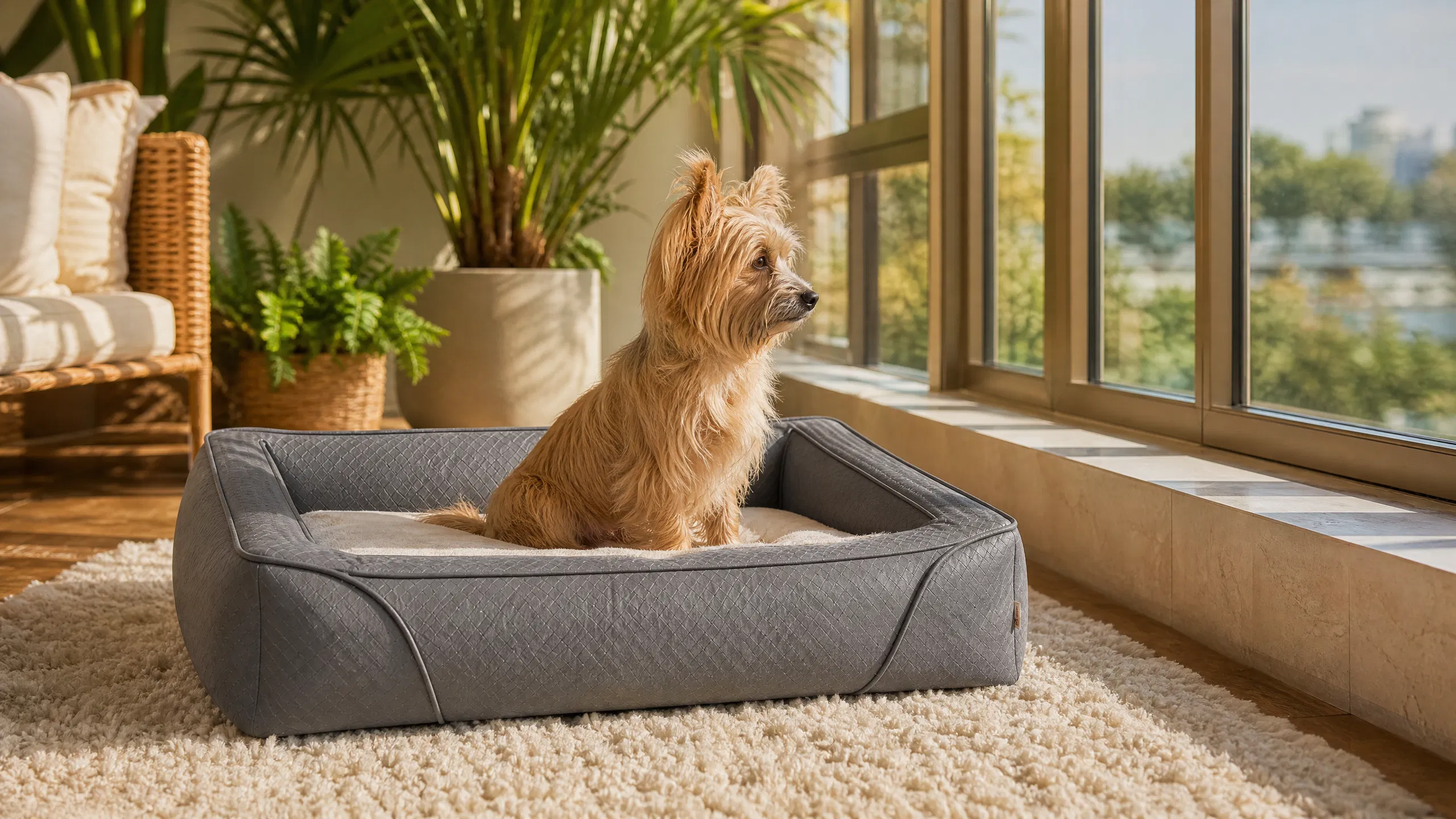 Luxury Summer Cooling Pet Leather Sofa · Diamond Quilting · GuardHound DOG