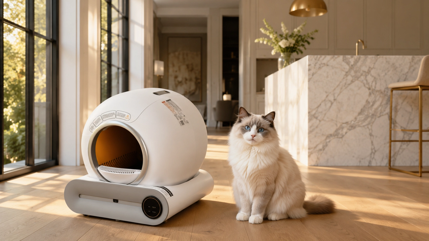 Smart Self-Cleaning Litter Box · Infrared Sensor Auto-Clean · GuardLynx