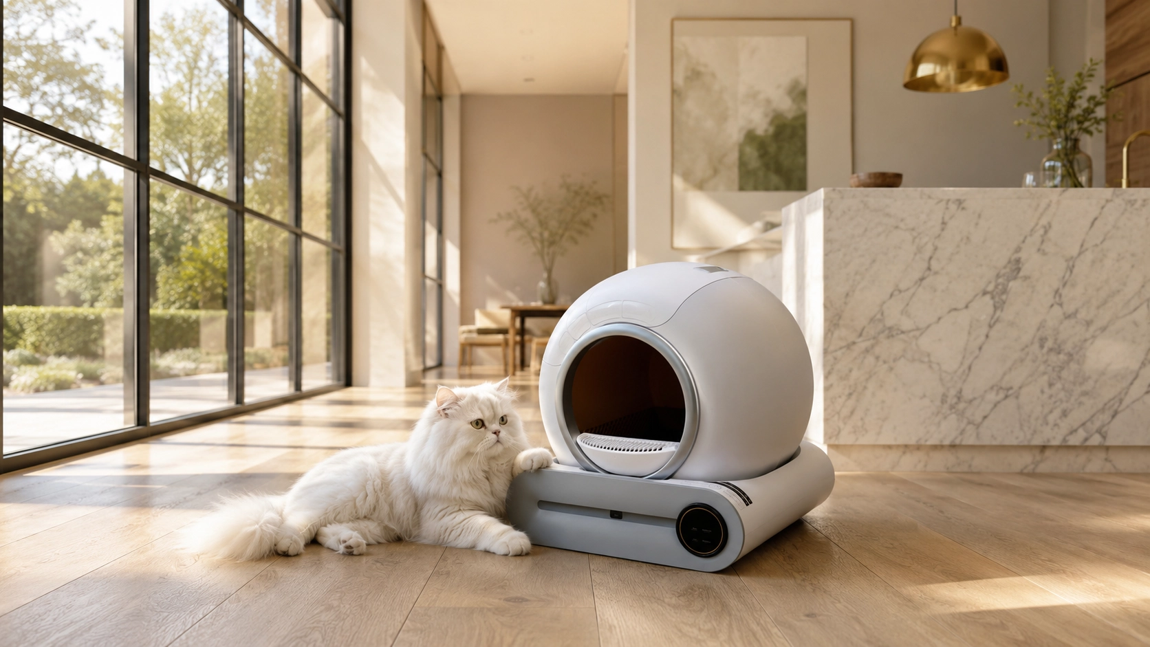 Smart Self-Cleaning Litter Box · Antibacterial Easy-Clean Surface · GuardLynx