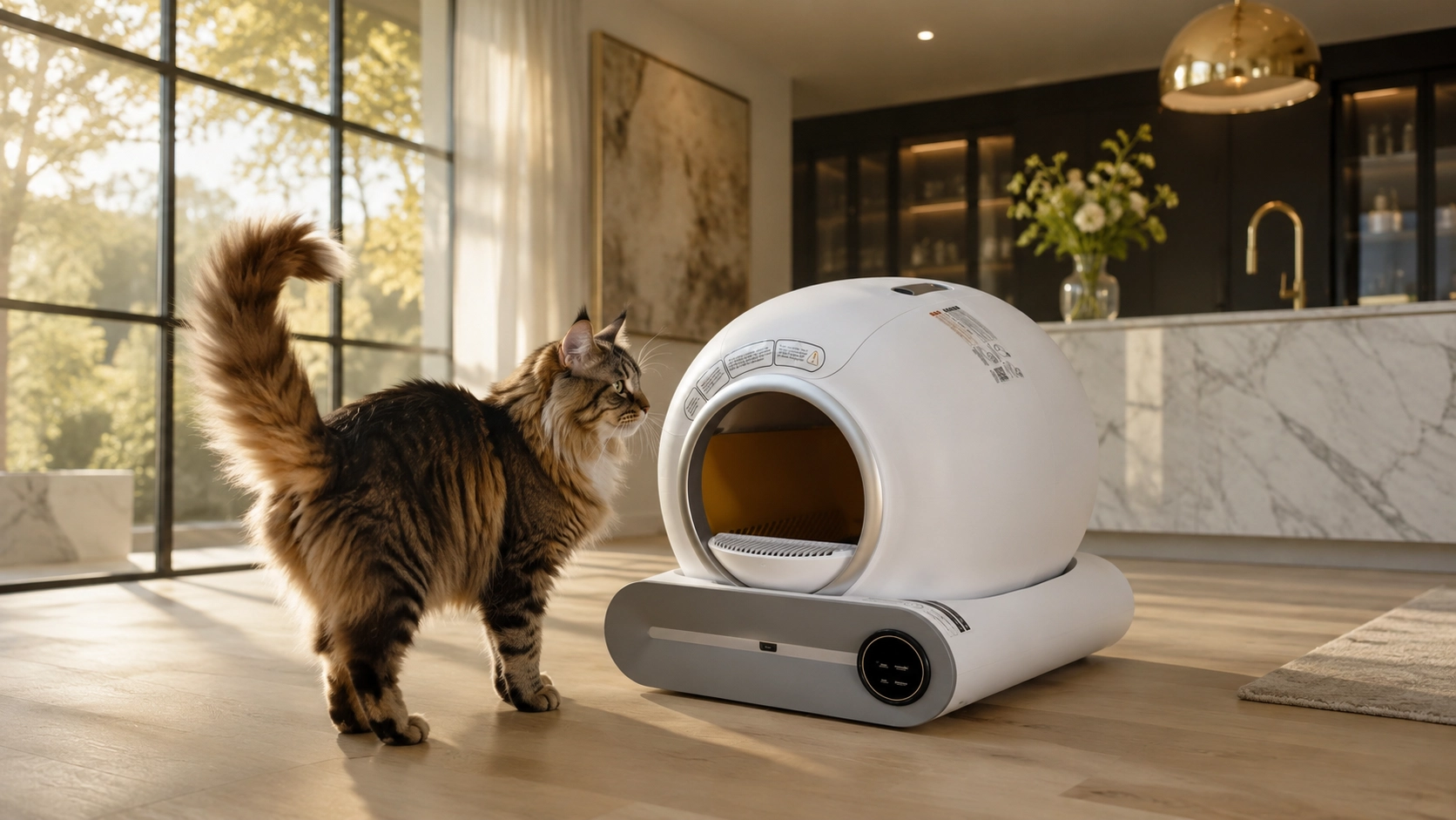 Smart Self-Cleaning Litter Box · App Remote Monitoring · GuardLynx