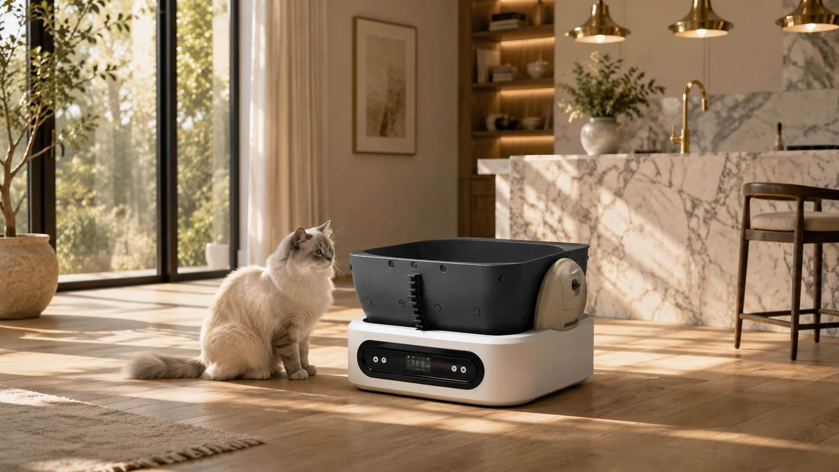 Open-Top Smart Weight-Sensing Automatic Litter Box · GuardLynx