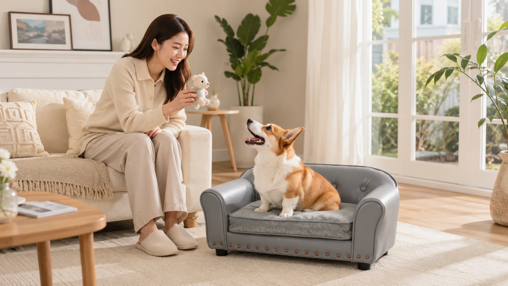 PU Leather Sofa Pet Bed with Wooden Rivets · Breakfast in the Open Kitchen · GuardHound DOG