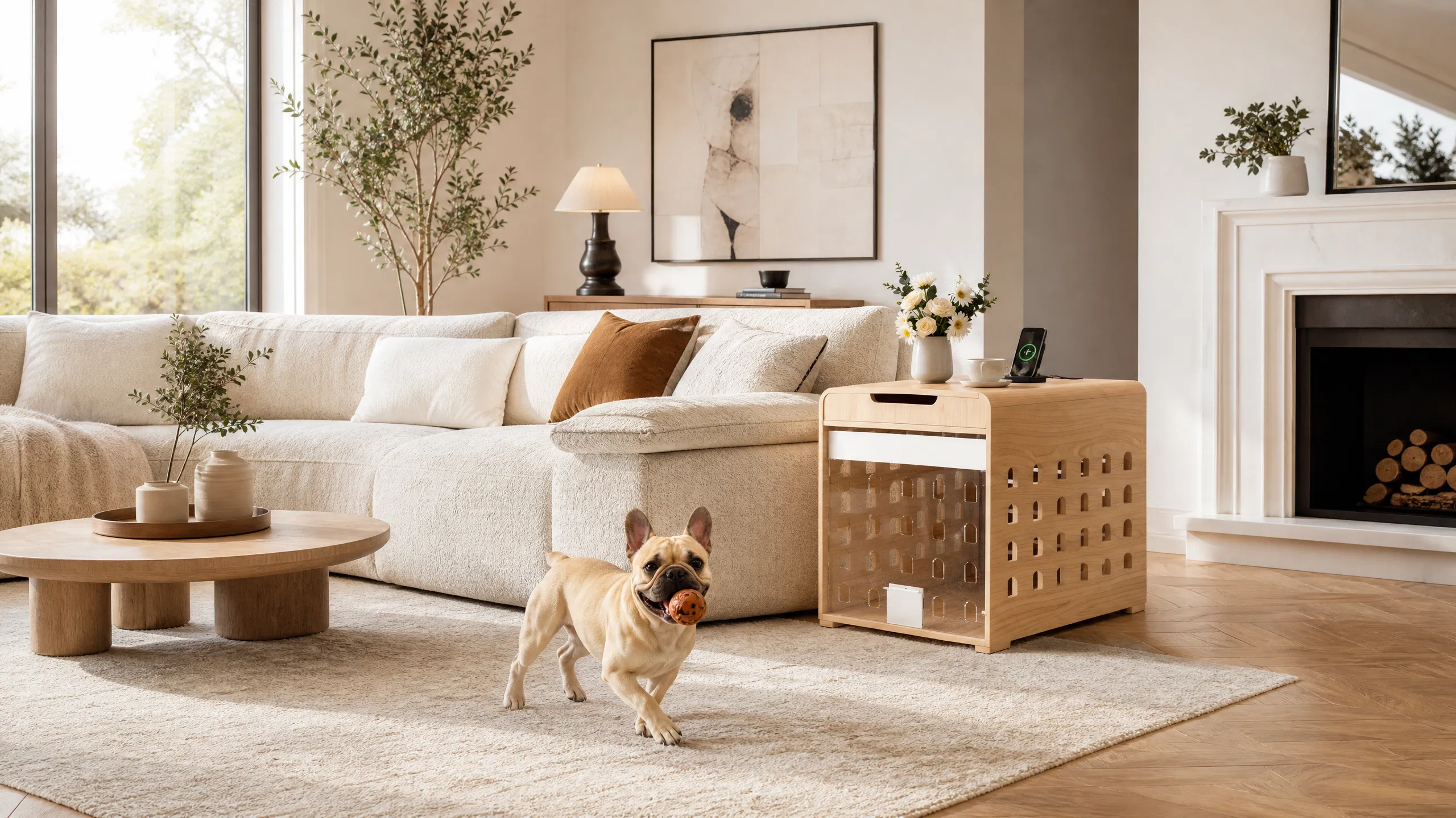 Multifunctional Wooden Dog Crate for Small Spaces · Detail image 1 · GuardHound DOG