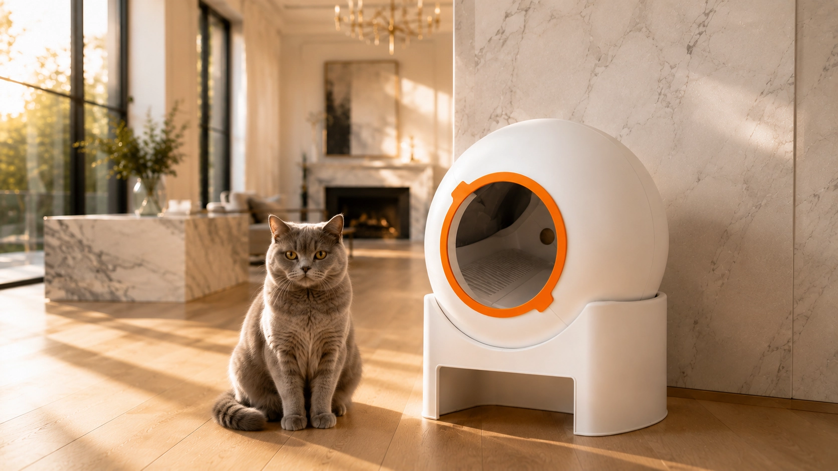 LumenGlow Smart Self-Cleaning Litter Box · Health Monitoring System · GuardLynx