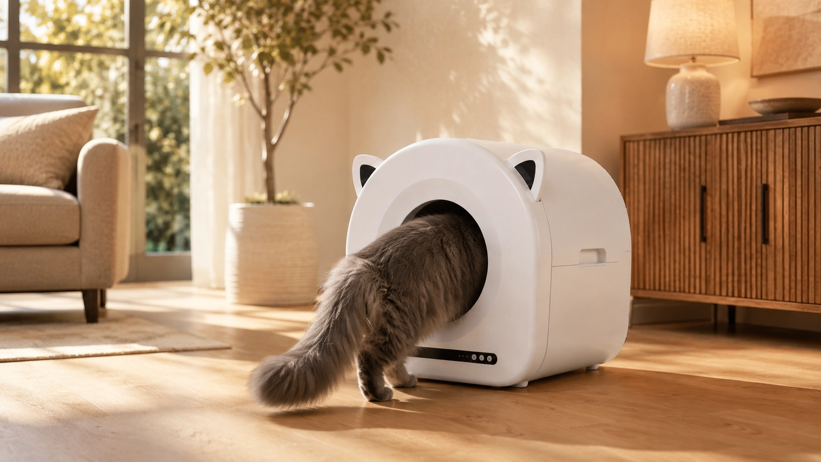 Cat Ear Smart Self-Cleaning Litter Box · Sunny Corner Retreat · GuardLynx