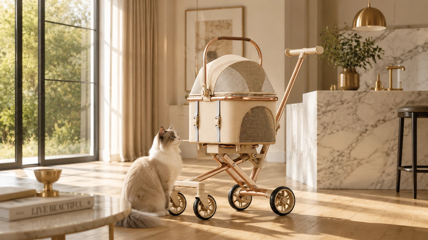 GuardLynx Lightweight Aluminum Pet Stroller · GuardLynx