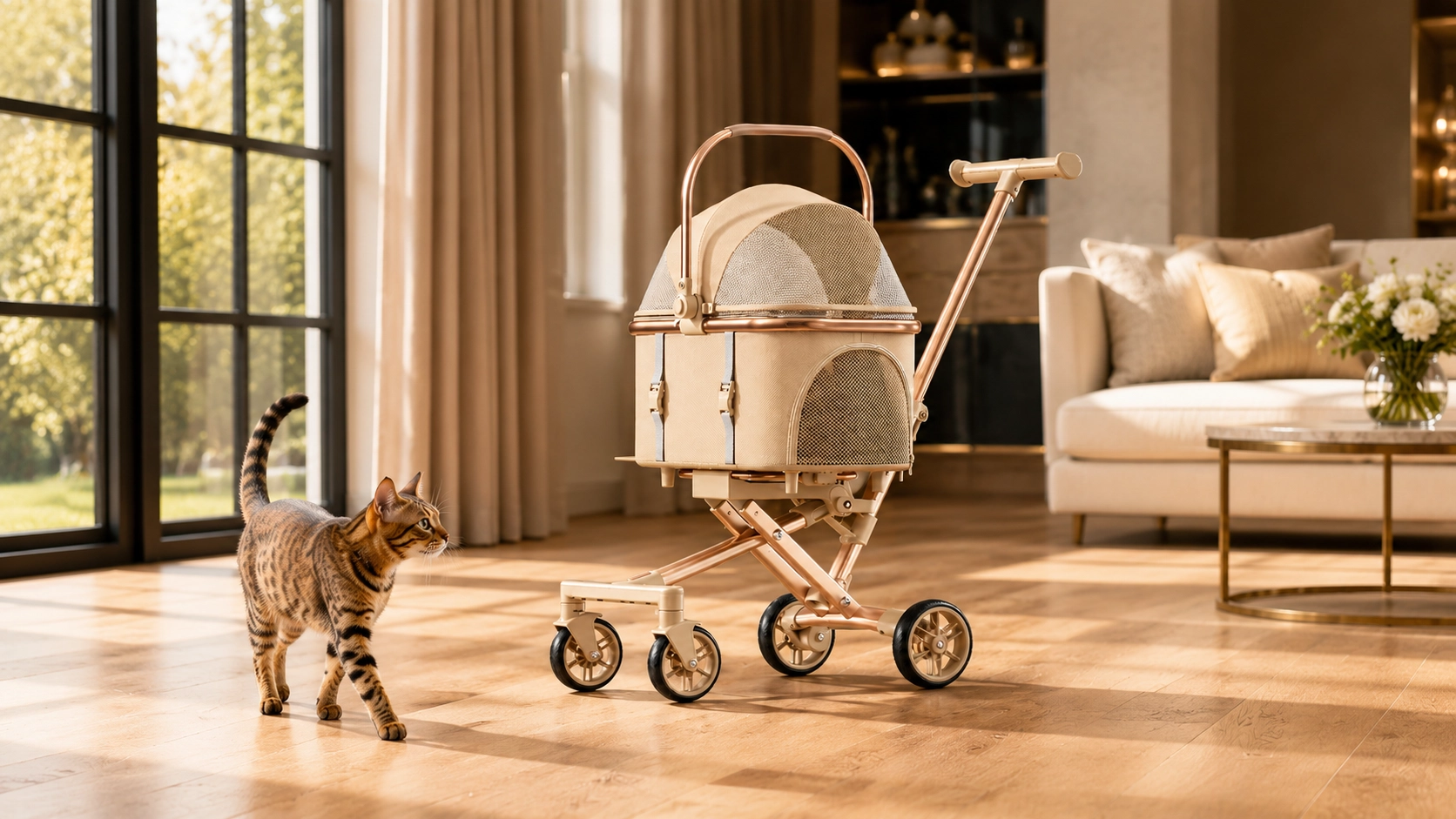 GuardLynx Lightweight Aluminum Pet Stroller · Aluminum Lightweight Frame · GuardLynx