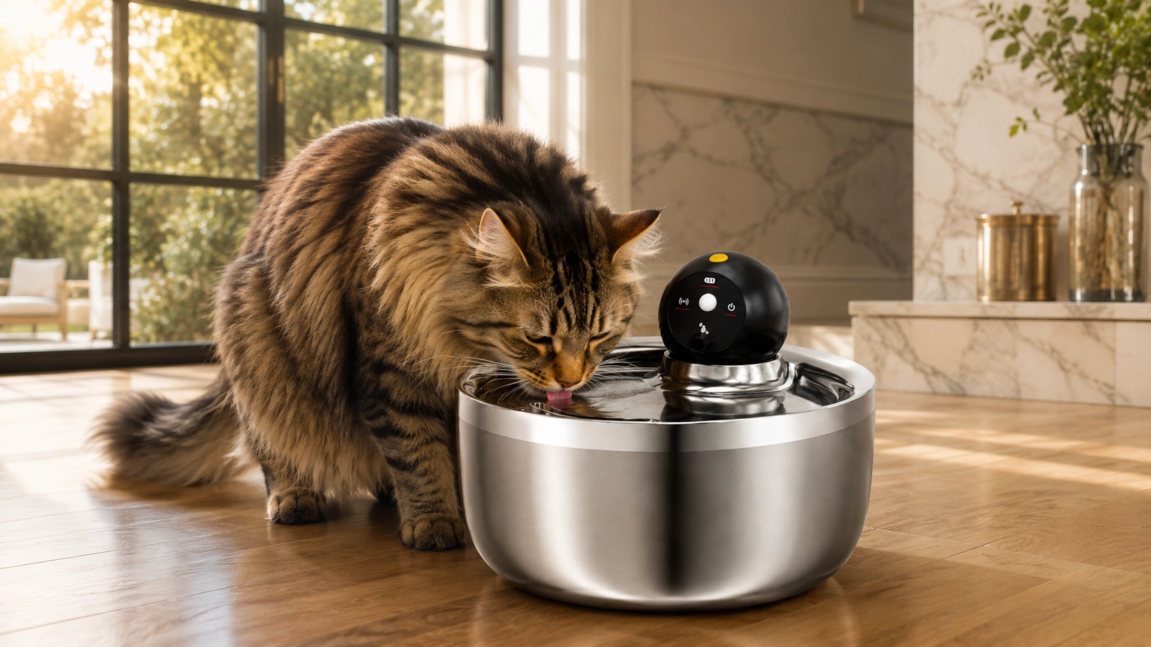 Stainless Steel Smart Pet Water Fountain · 304 Stainless Steel · GuardLynx