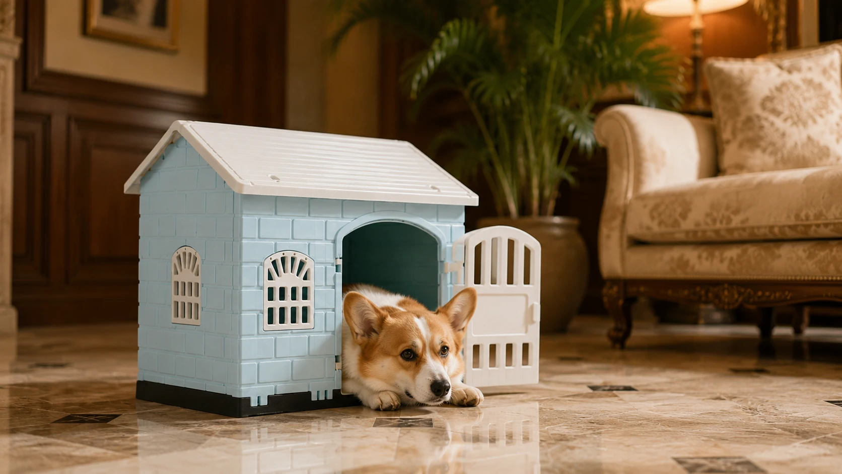 All-Season Dog House for Small to Medium Breeds · Lightweight & Easy · GuardHound DOG