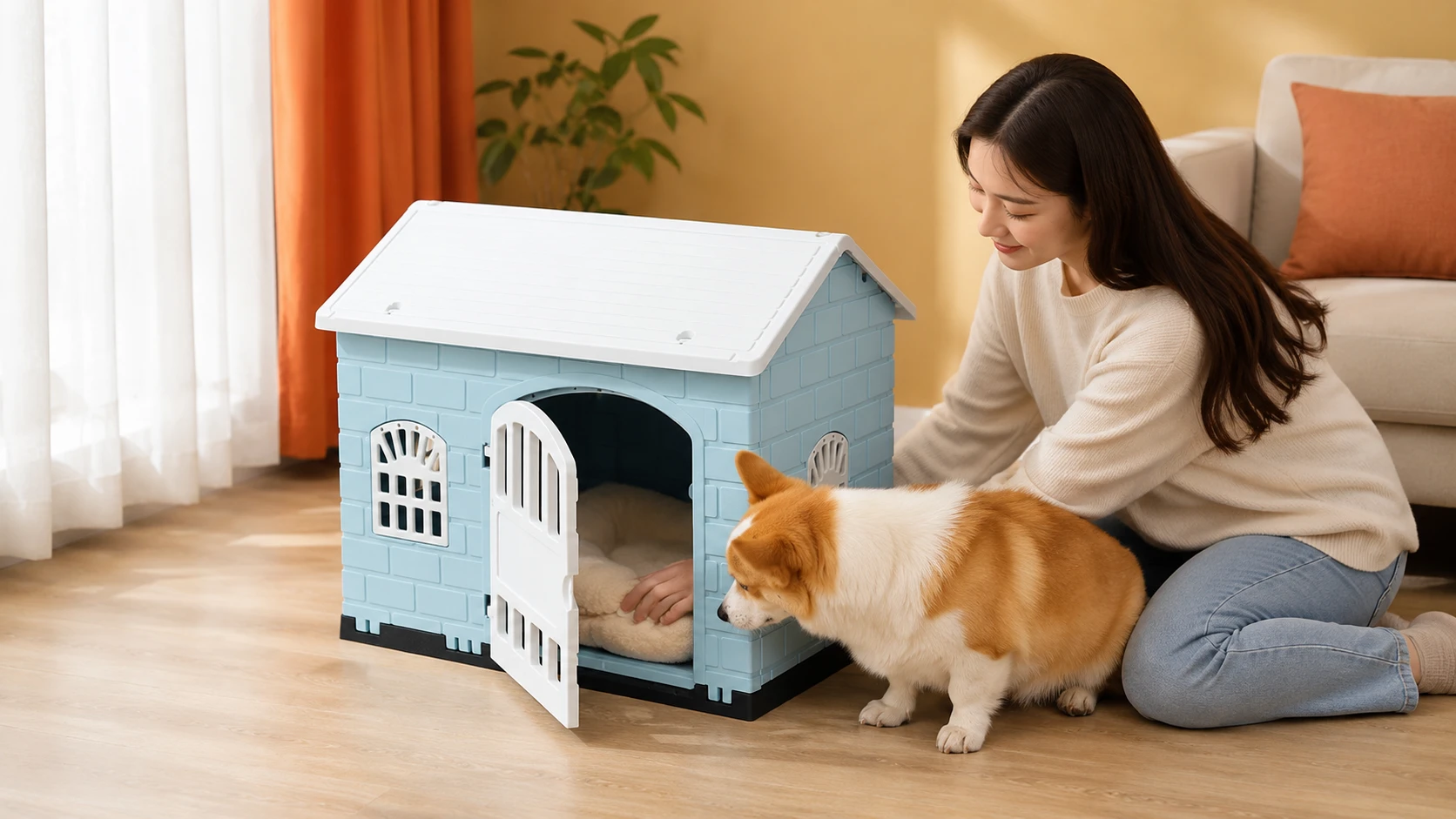 All-Season Dog House for Small to Medium Breeds · Morning Kitchen Warmth · GuardHound DOG