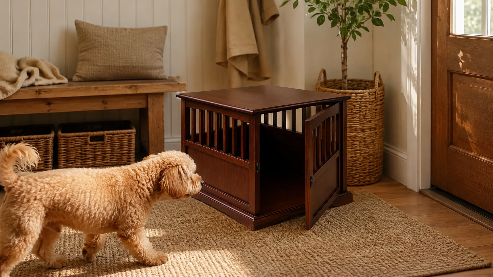 American Retro Solid Wood Dog Crate · Top Side Table · GuardHound DOG