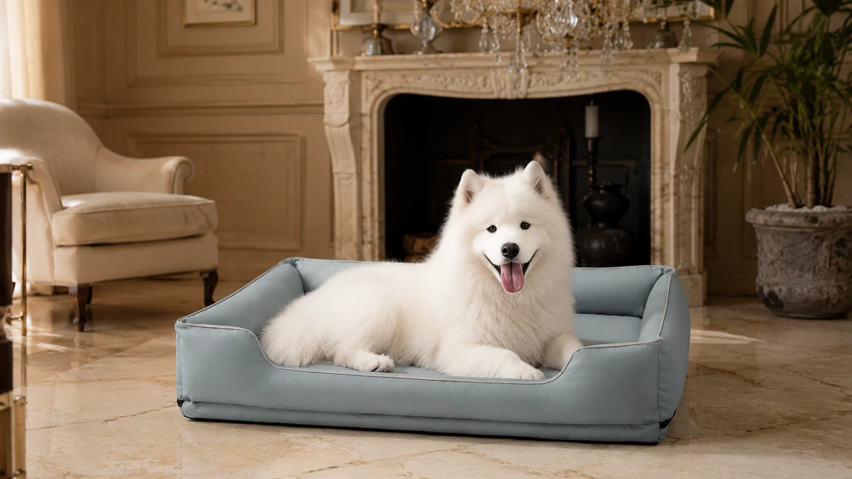 CozyNest Orthopedic Pet Lounger Bed · GuardHound DOG