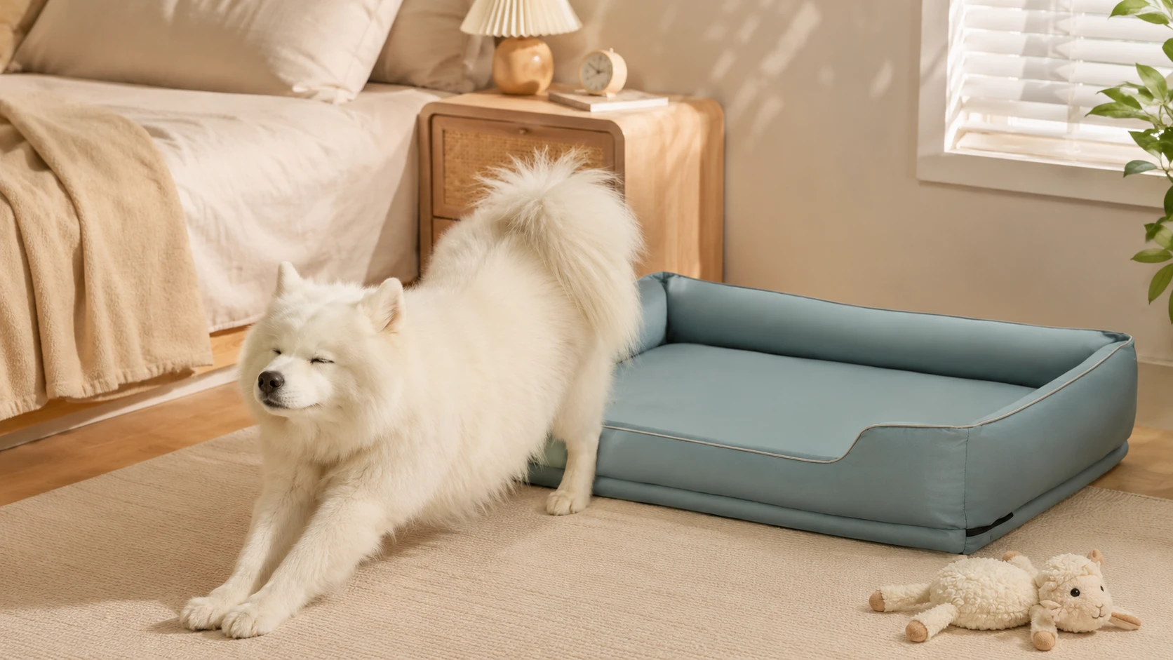 CozyNest Orthopedic Pet Lounger Bed · Ultra-Soft Fabric · GuardHound DOG
