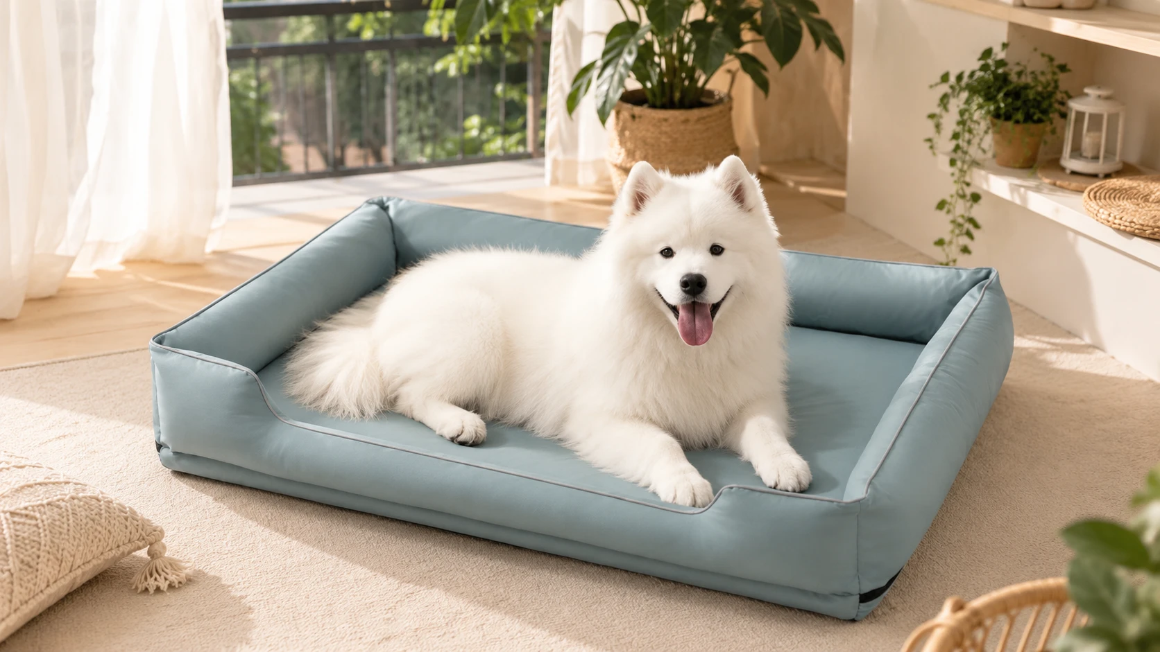 CozyNest Orthopedic Pet Lounger Bed · Perfect Fit · GuardHound DOG
