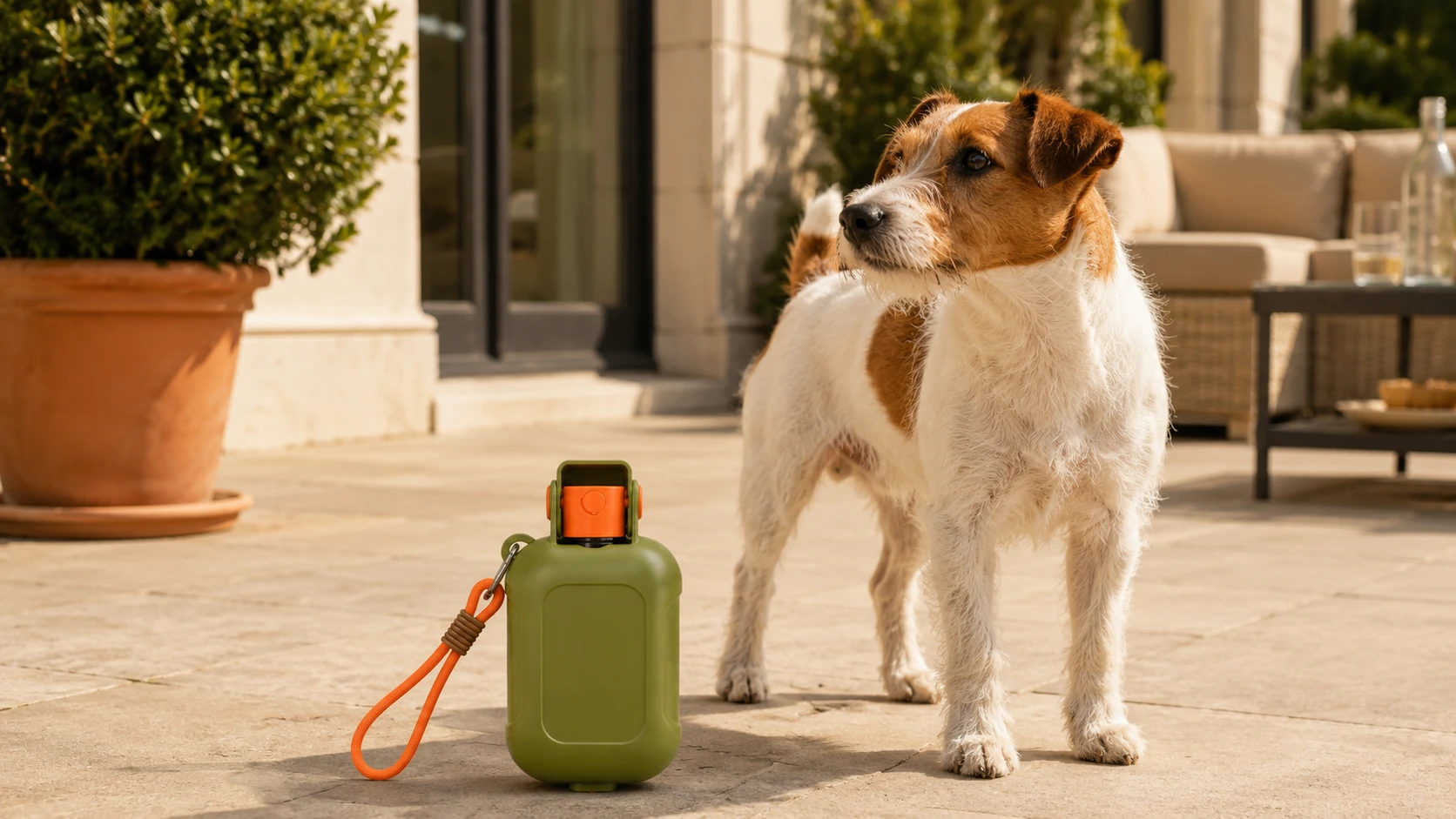 Portable Pet Water Bottle with Leak-Proof Design · Anti-slip bottle body · GuardHound DOG