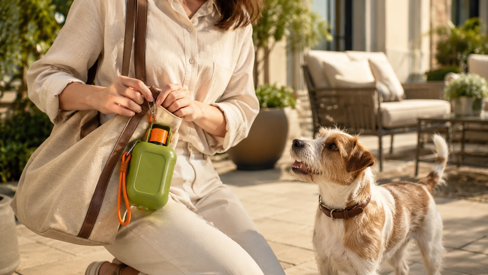 Portable Pet Water Bottle with Leak-Proof Design · Evening Balcony Joy · GuardHound DOG