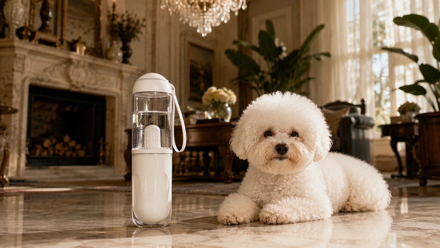 GuardHound Portable Dog Water Bottle with Paw Press · GuardHound DOG