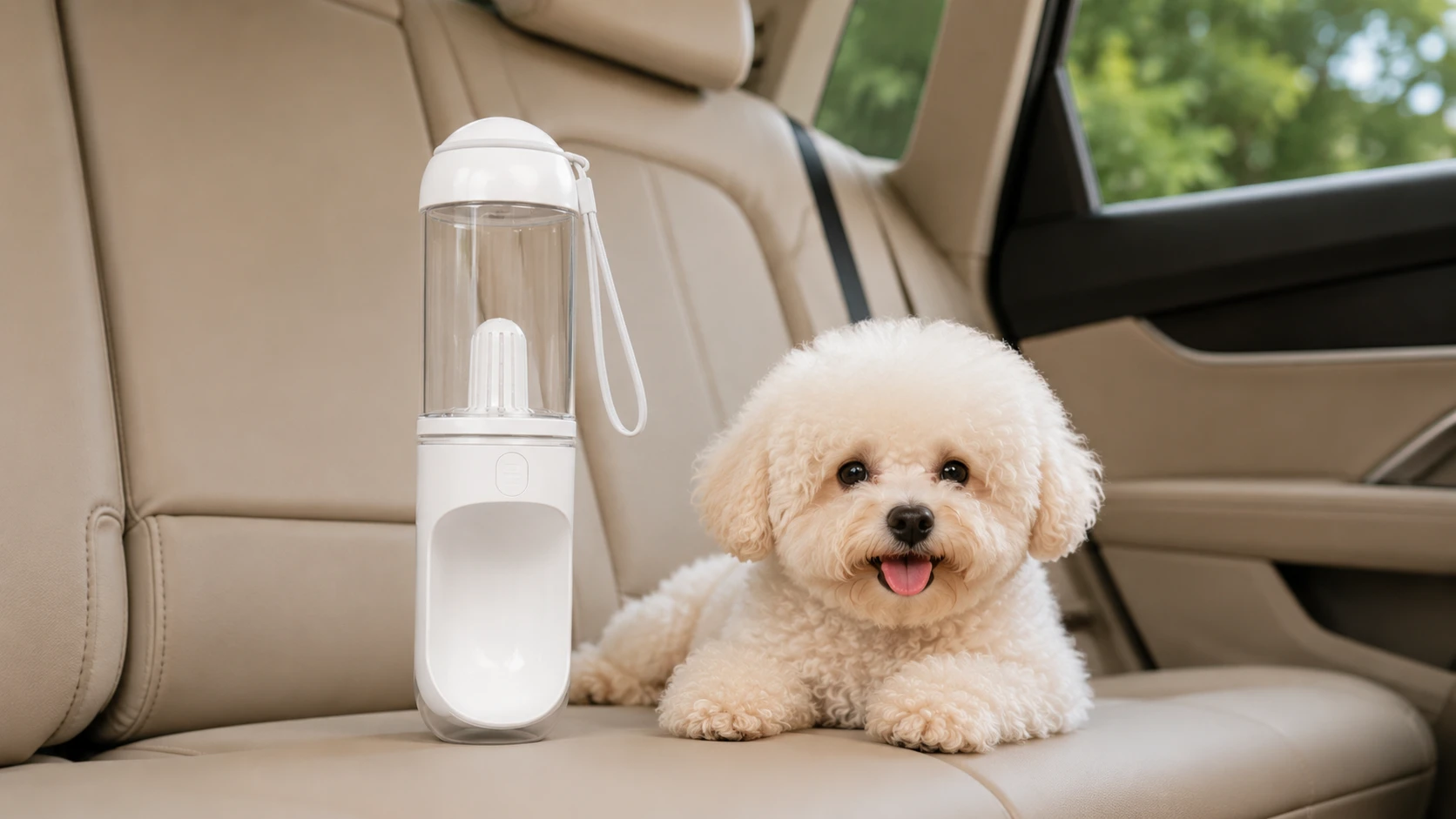 GuardHound Portable Dog Water Bottle with Paw Press · Easy to Disassemble · GuardHound DOG