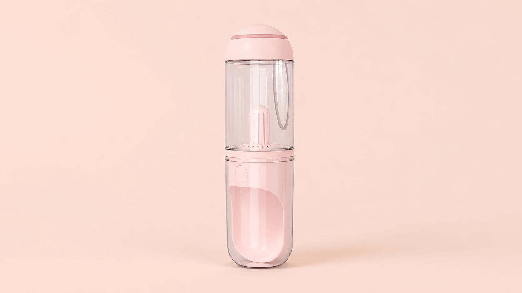 GuardHound Portable Dog Water Bottle with Paw Press · Blush Pink · GuardHound DOG