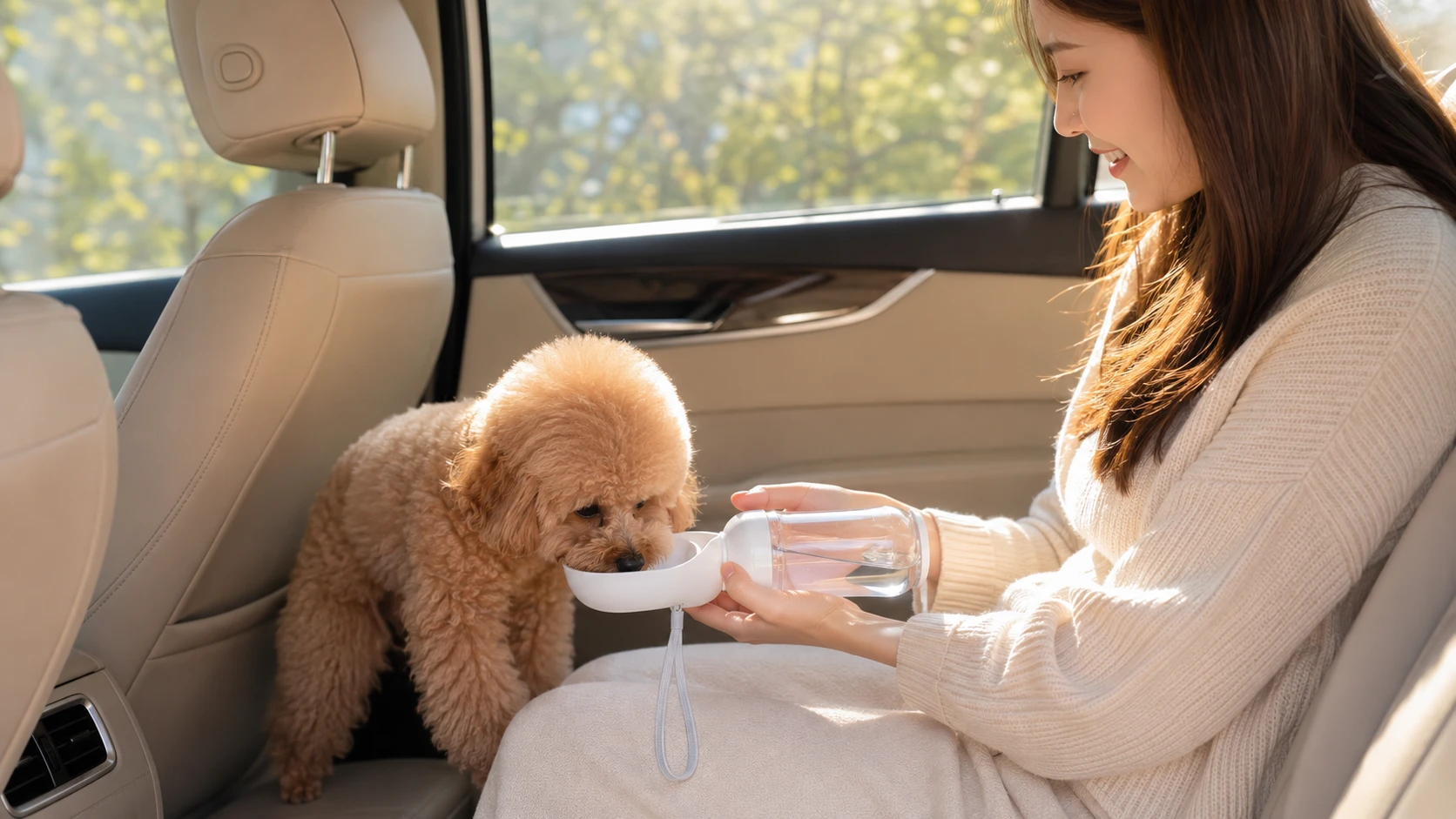 GuardHound Portable Dog Water Bottle with Paw Press · Kitchen Island Hydration · GuardHound DOG