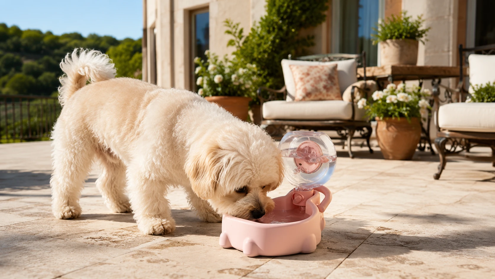 Bean Pig Folding Portable Dog Water Bottle · Clear Water Level Window · GuardHound DOG