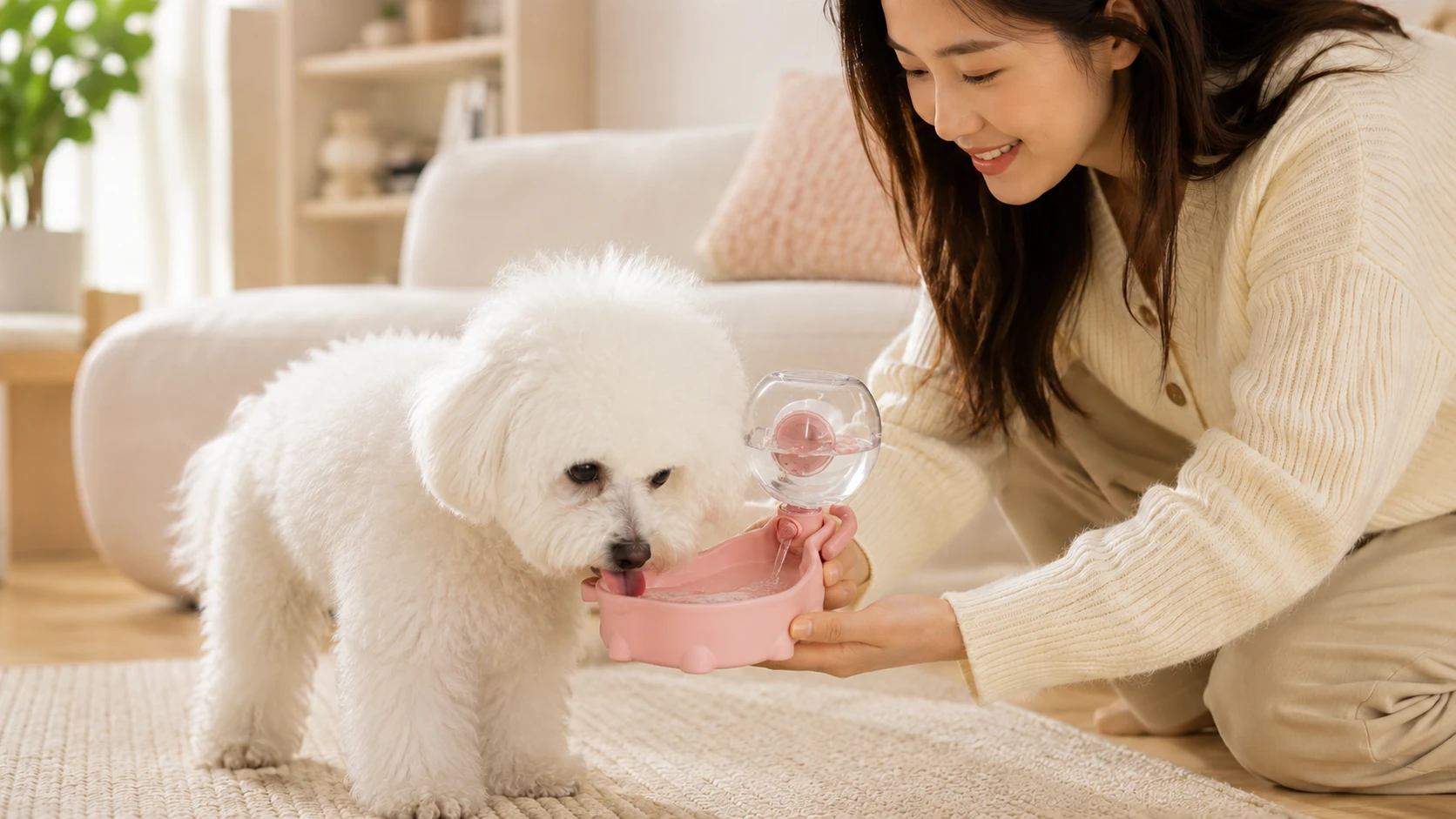 Bean Pig Folding Portable Dog Water Bottle · Outdoor Lawn Time · GuardHound DOG