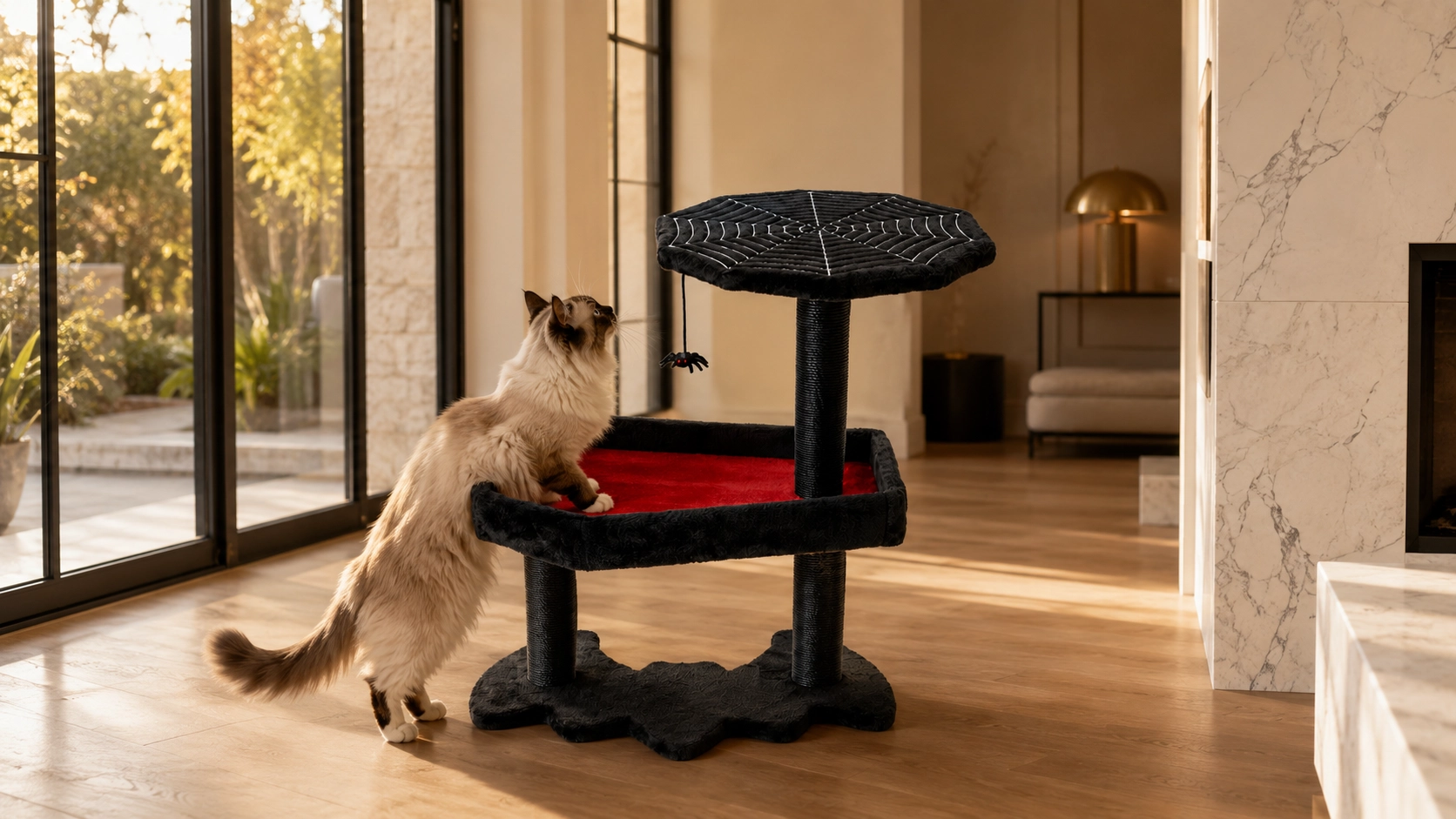 Halloween Cat Tree Tower with Cozy Perches · Spooky Halloween Theme · GuardLynx