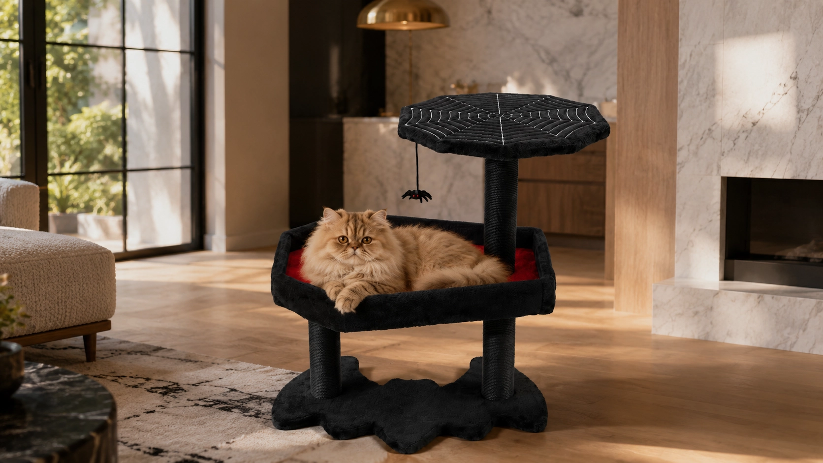 Halloween Cat Tree Tower with Cozy Perches · Durable Rope Posts · GuardLynx